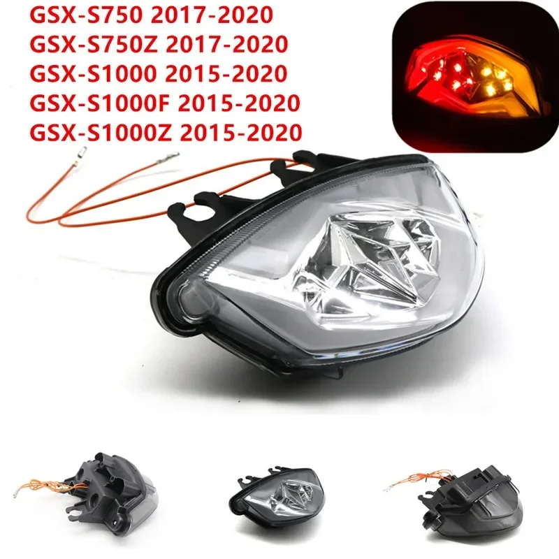 

Motorcycle LED Taillight Brake Light Rear Warning Lamp Turn Signal Light For SUZUKI GSXS GSX-S 750 1000 750Z GSXS750 GSXS1000