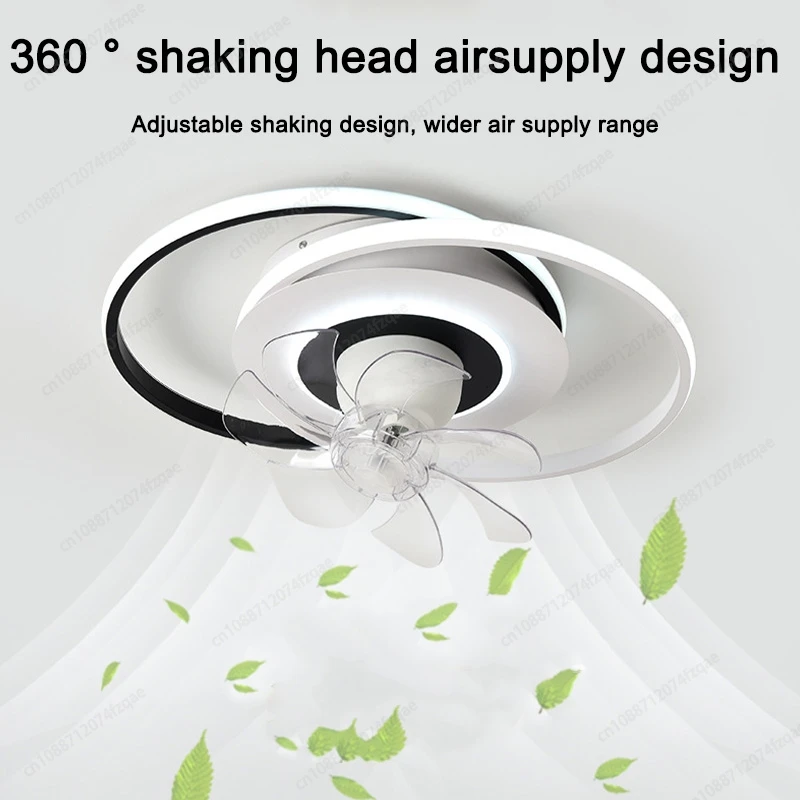 20-Inch LED Lighting 7-Blade DC Motor Fan Light Remote Control 6-Speed Wind Speed Switch Ceiling Fan Light With Timing Function