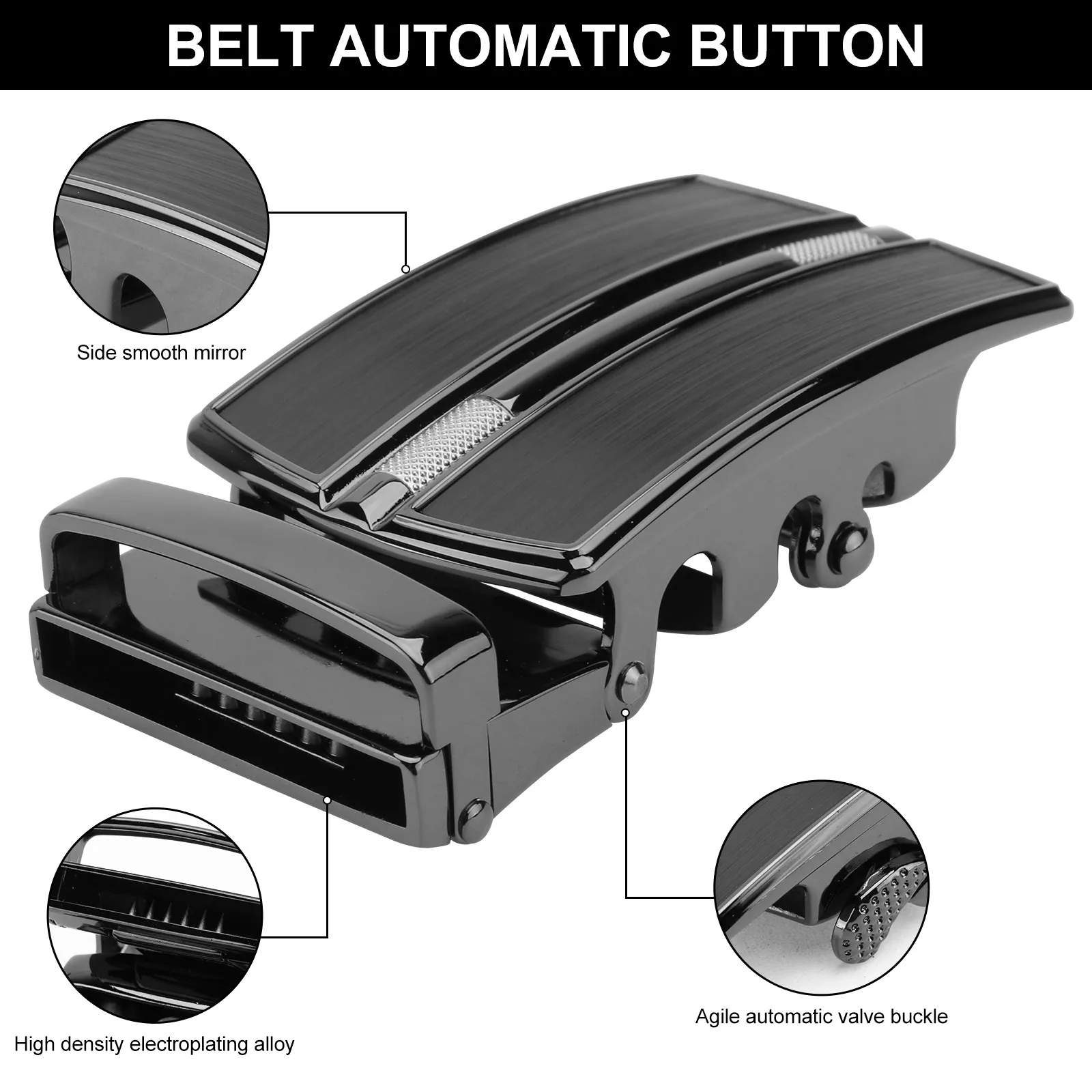 

Автоматическая пряжка для ремня, 1 шт., высококачественная, из сплава, для мужчин, модная застежка для ремня, прочный, износостойкий аксессуар