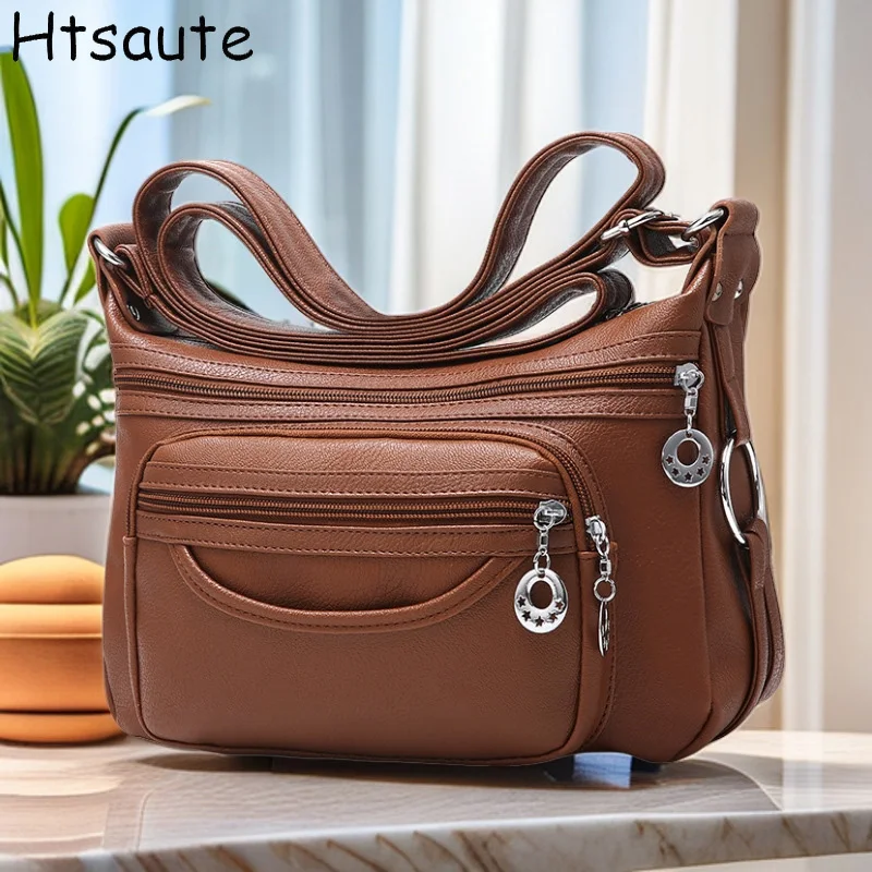 

Simple Large Capacity Tote Women Shoulder Bag Mother's Gift Shopping Commuter Underarm Bags Female Multi-pocket Handbags