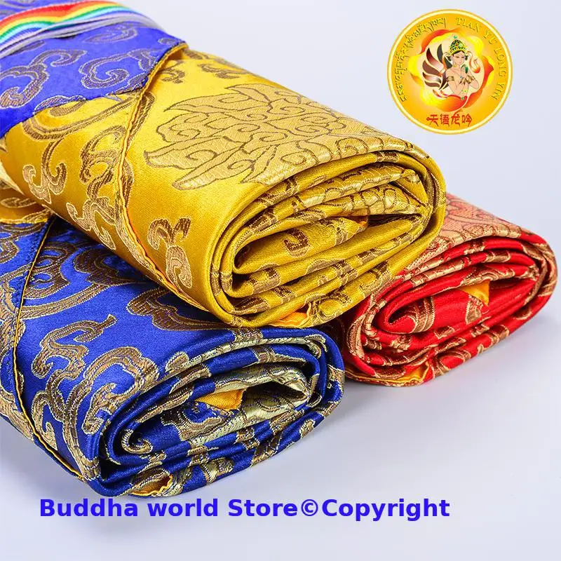 50% di sconto buddismo fornitura Tibet Nepal tempio altare statua di Buddha di buon auspicio scritture buddiste libro speciale borsa di stoffa da