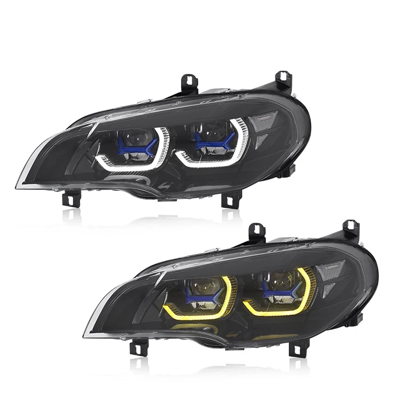 Car Styling Head Lamp for BMW X5 X6 Headlights 07-13 E70 E71 LED Headlight Angel Eye DRL Signal Lamp Hid Automotive Accessories