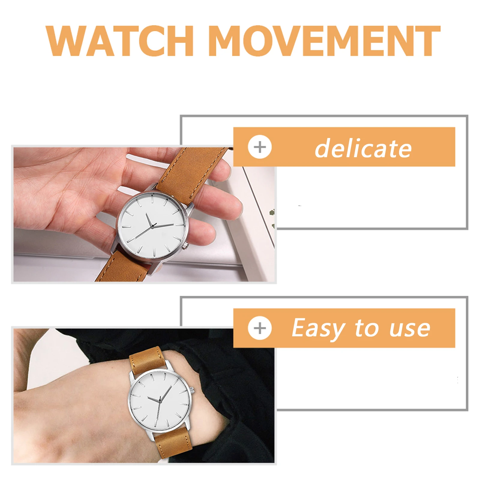 

Men'S Big Watch Pu Strap Durable Wristwatch For Business Casual Outdoor Casual Wristwatches Male Belt Watch