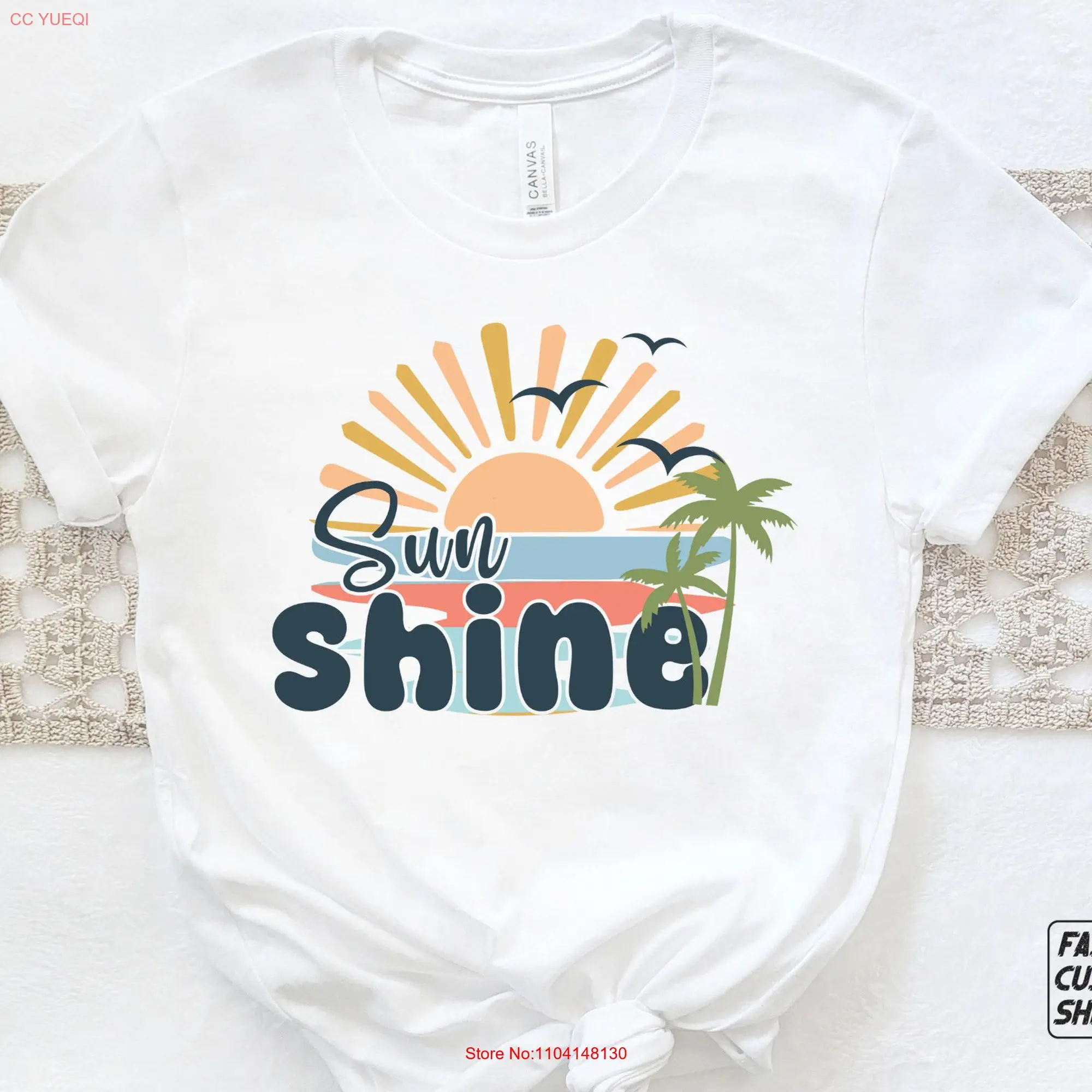 Retro Sunshine T Shirt Sunset Summer ed Vintage Sun Rays Toddler and Onesie E0343 long or short sleeves