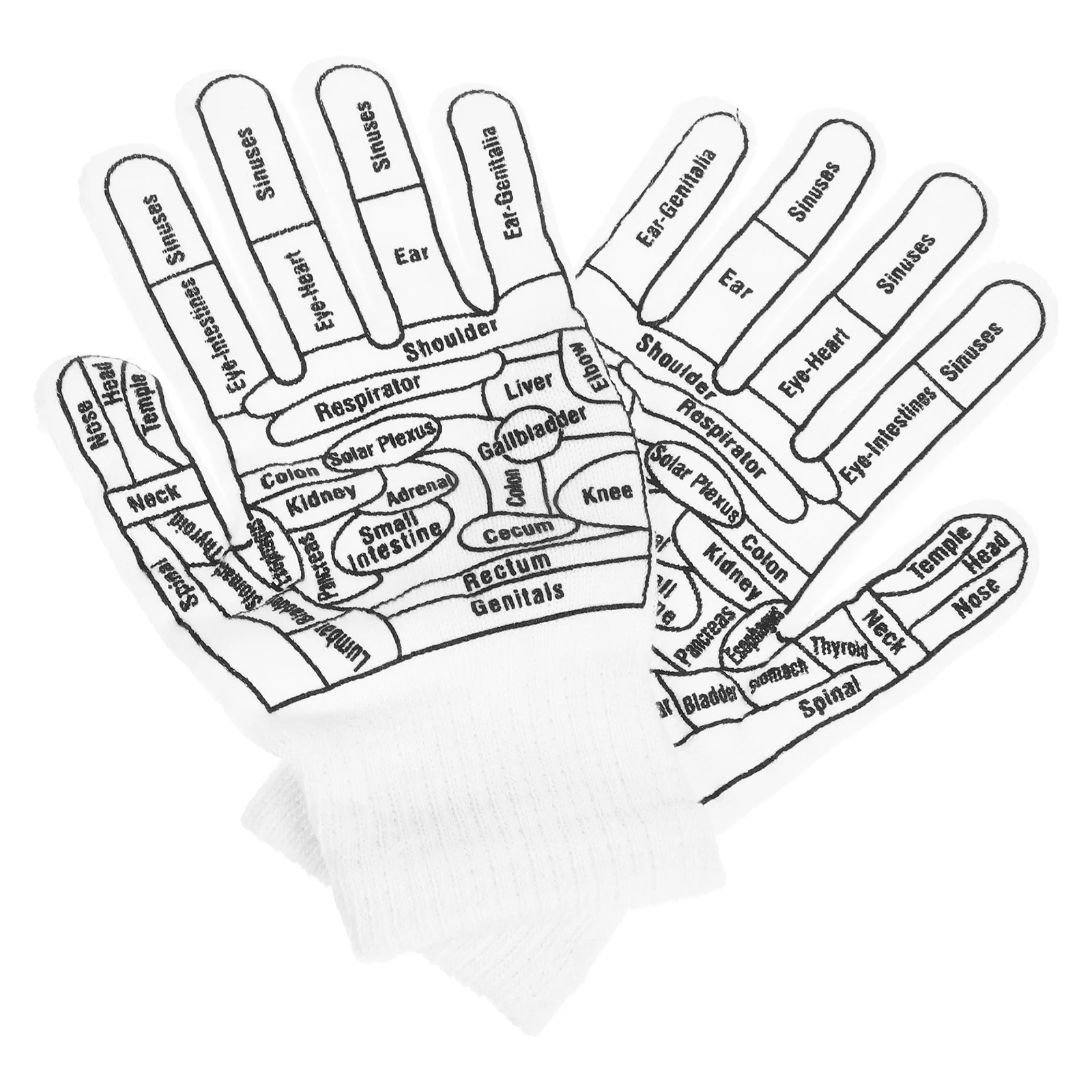 

1 Pair Massage Gloves Elastic Cotton Reusable For Body Foot Acupressure Pain Relief Portable Multi-Use Hand Covers Washable