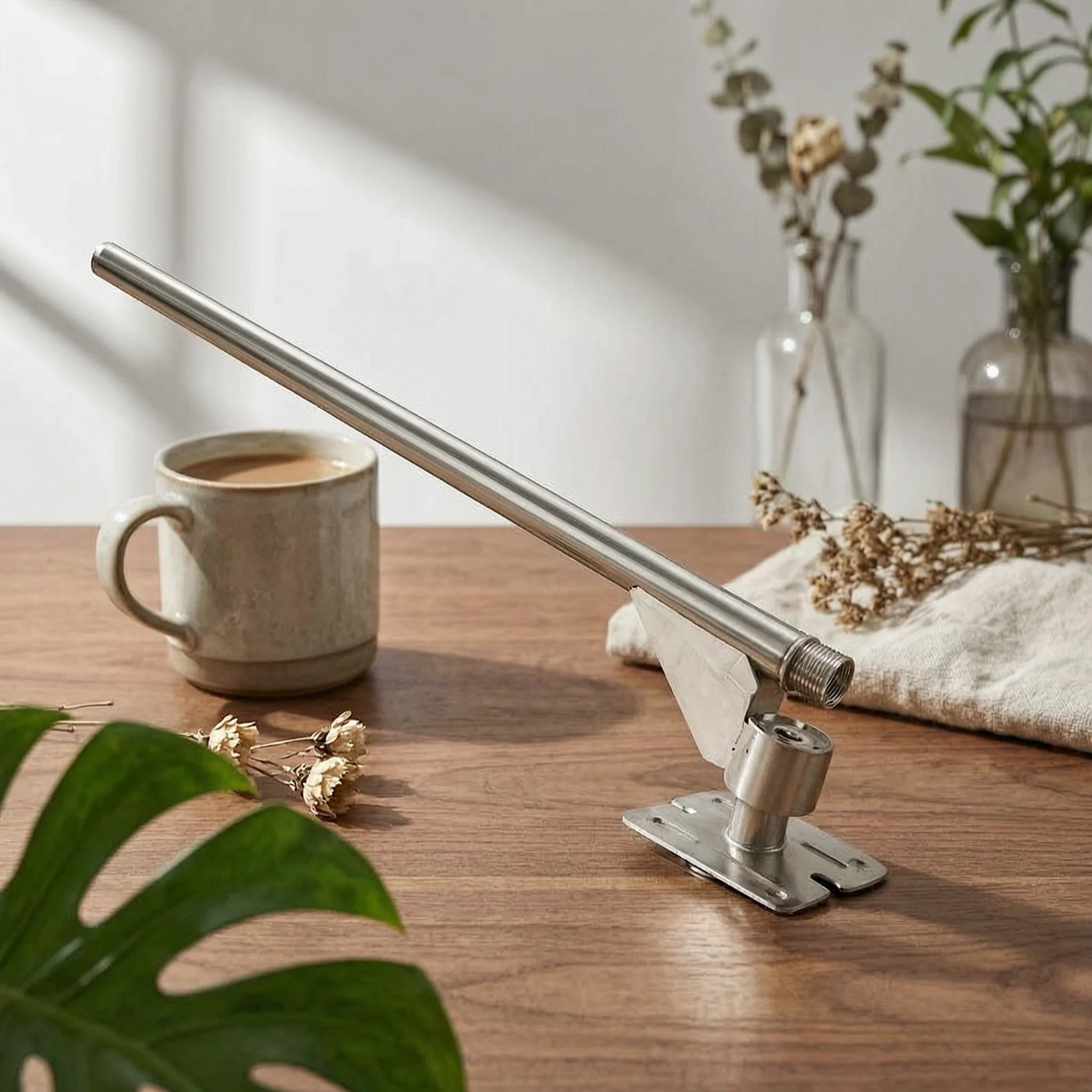 Thickened Direct-through Vacuum Arm with Base Plate Heavy-duty Hardware Suction Arm for Commercial Cleaning