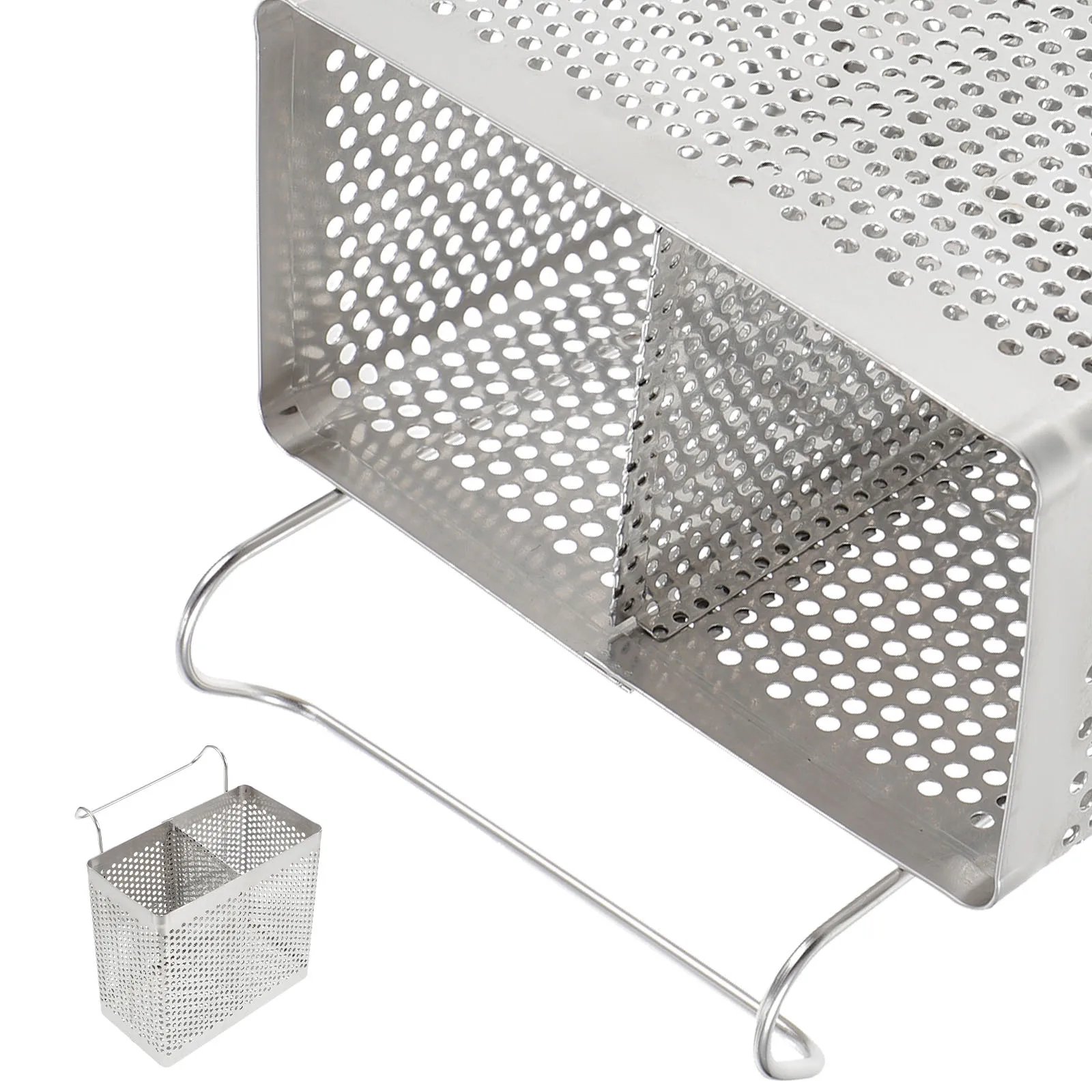 معلقة الفولاذ المقاوم للصدأ عود تجفيف الرف مقصورات مزدوجة حامل أدوات المائدة أواني المطبخ المنظم تجفيف التهوية