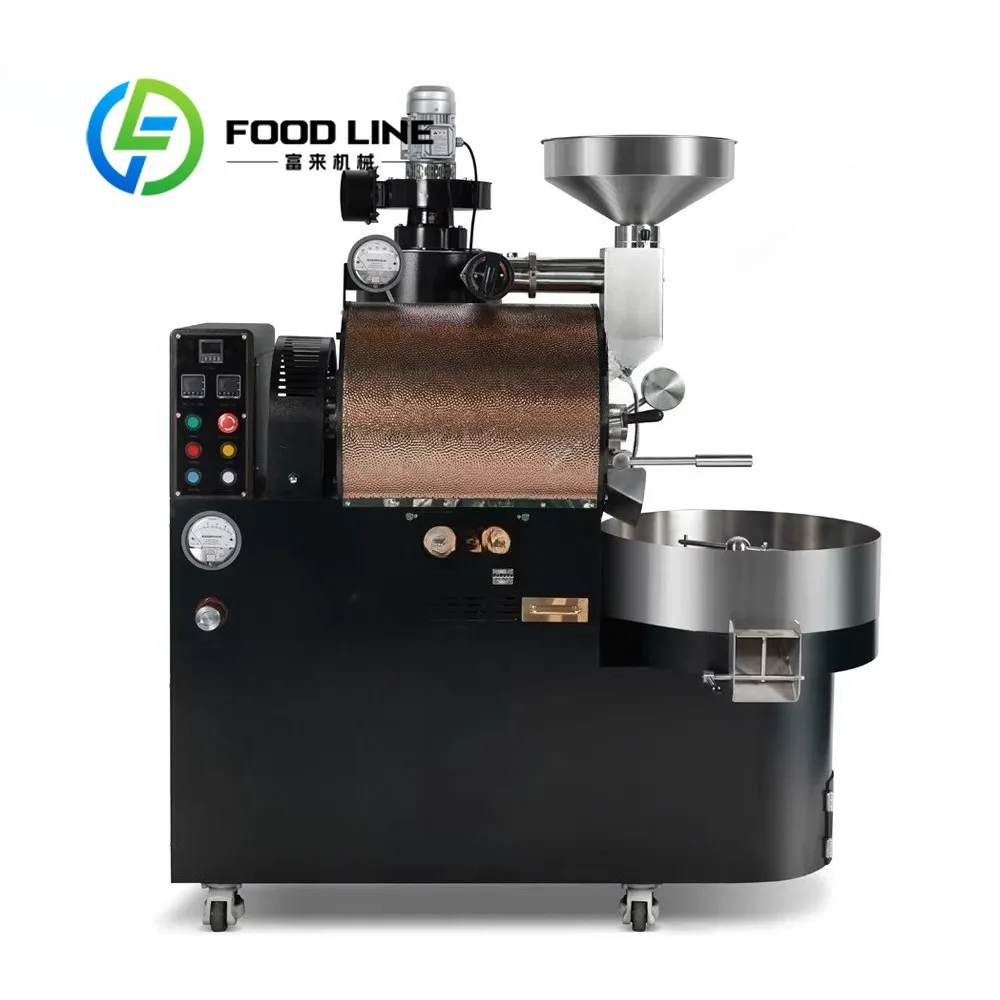 FL 5 كجم 6 كجم 10 كجم 12 كجم 15 كجم التجارية Tostadora De Cafe حبوب البن الكهربائية الغاز الصناعية تحميص ماكينة تحميص القهوة #5