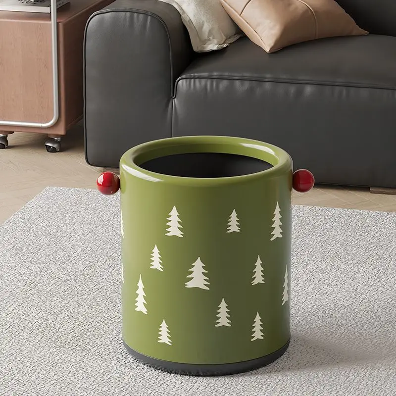 Double Layered Garbage Bin with Antique Style and High Aesthetic Value, Suitable for Home Creative Paper Basket