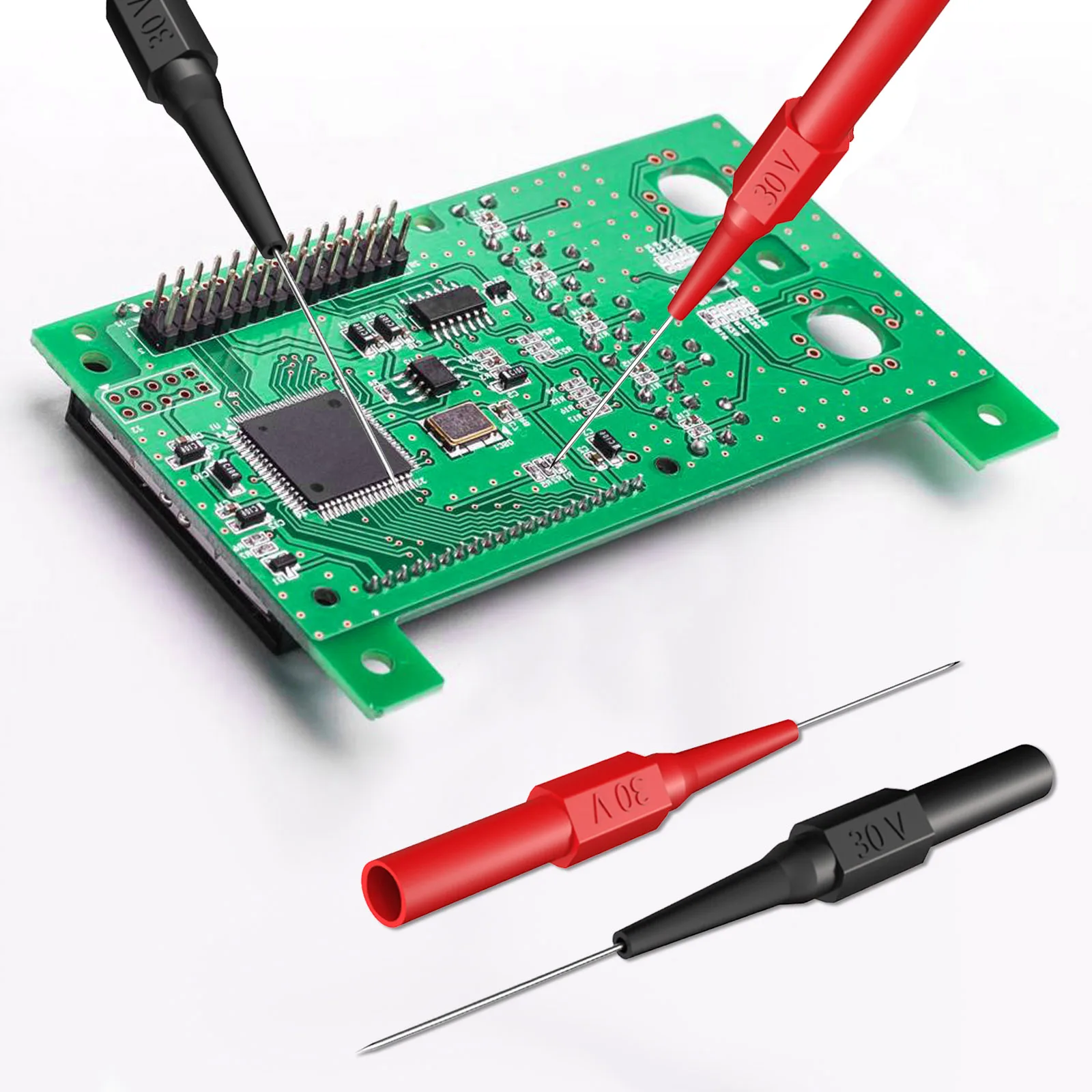 Cleqee P5007 Multimeter Test Probe Back Probes Insulation Piercing Needles with 4mm Socket Acupuncture Car Tool Kit 30V