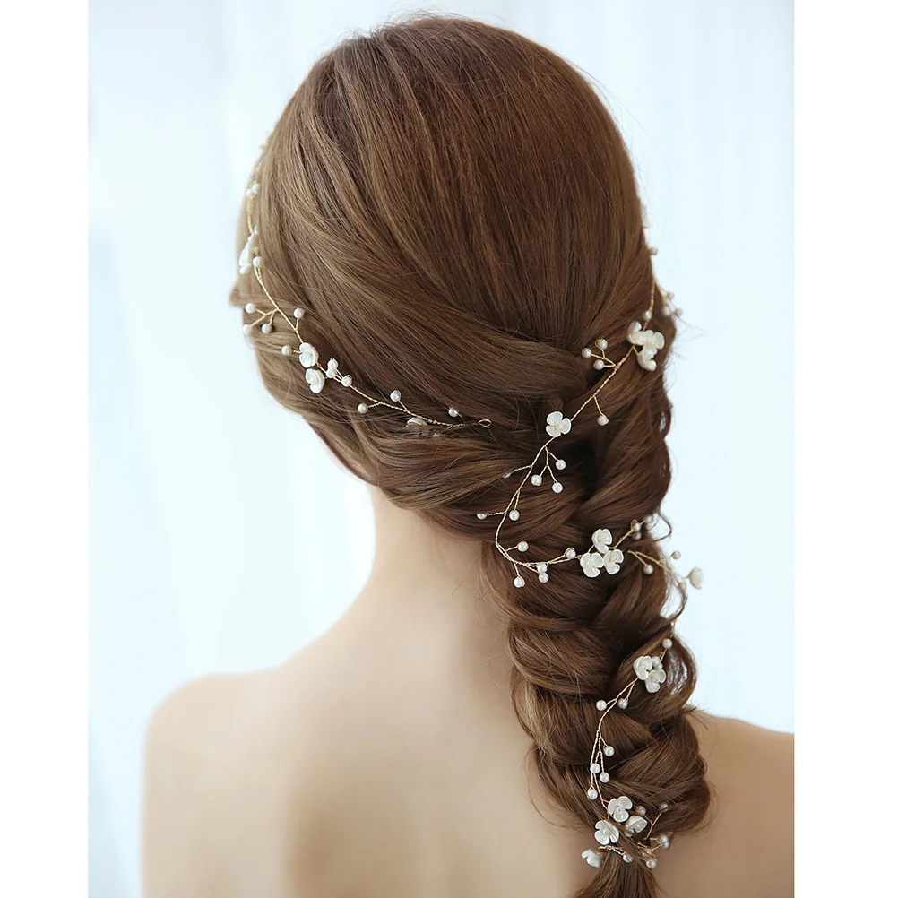 

Flower Wedding Hair Vine Bridal Headband Elegant Party Engagement Headwear D2161 Wedding Hairband Flower Headbands