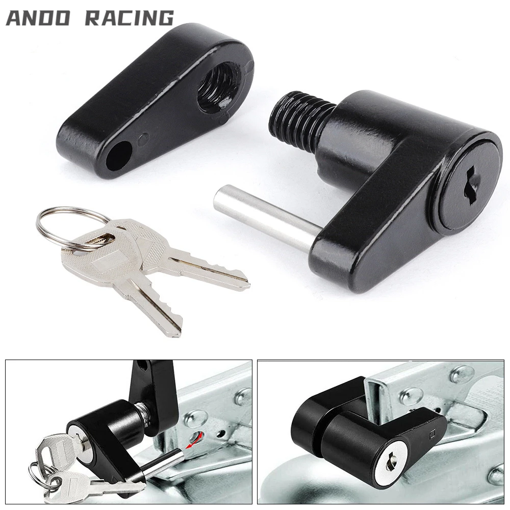 

Trailer Hitch Coupler Lock 1/4" Zinc Alloy Small Trailer Lockstitch Anti-Theft Trailer Hitch Connector Tongue Locks Hitch