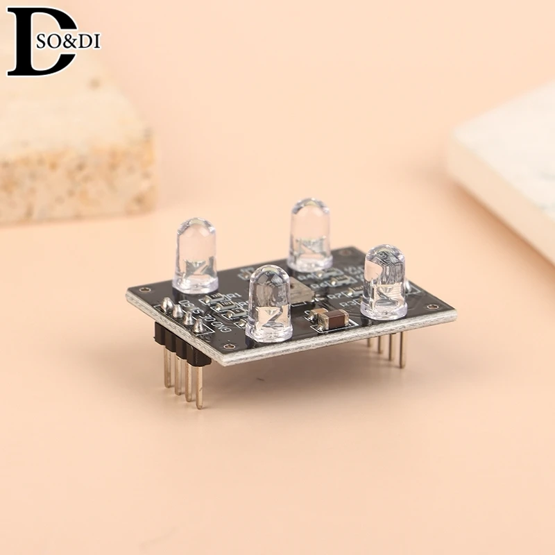 Cor Reconhecimento Sensor Módulo Acessórios para MCU, DIY DC 3-5V Entrada, TCS230, TCS3200