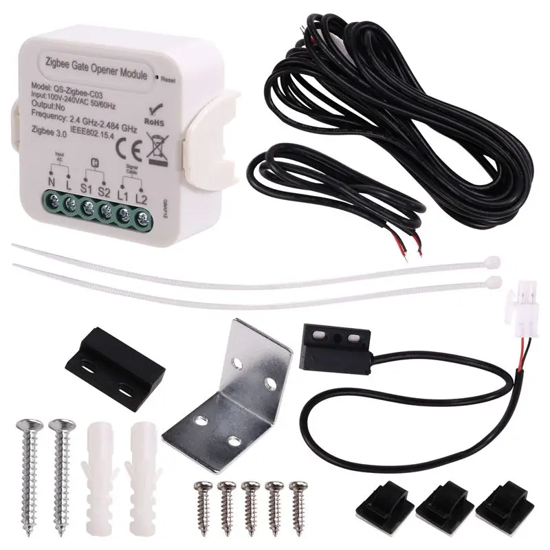 Tuya Smart Gate Door Opener Module ZIGBEE Gate Door Controller Module Garage Door Switch-Y41A