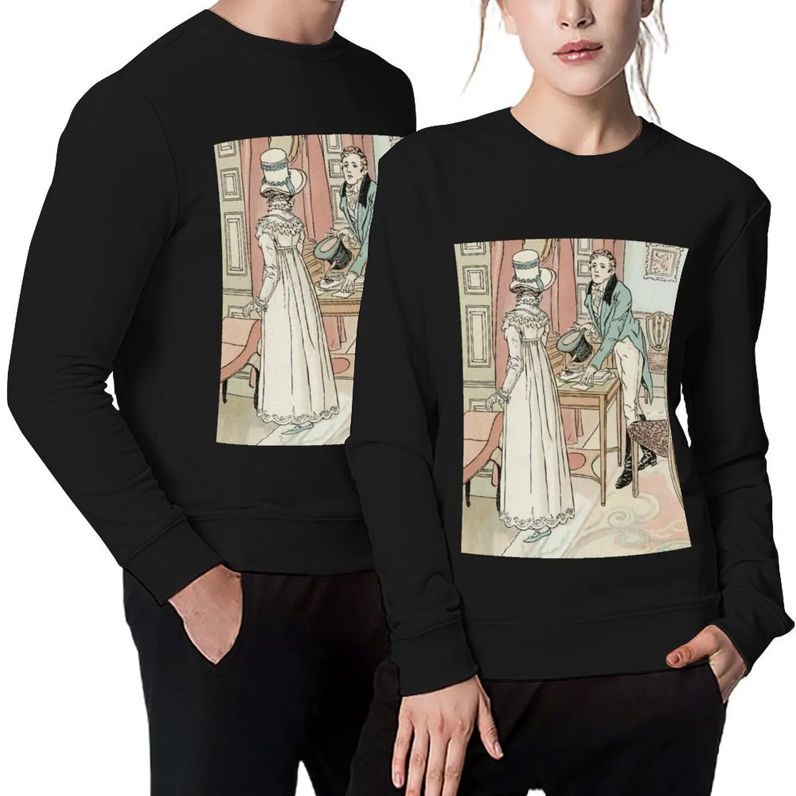 

Charles Edmund Brock - Jane Austen His Question Pullover autumn new products men clothing korean style clothes sweatshirt men