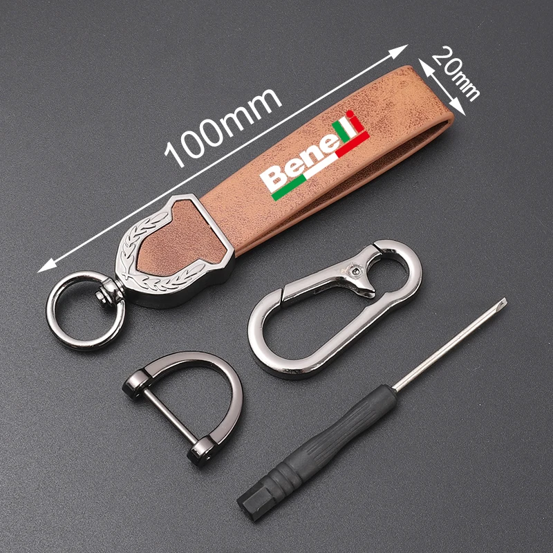 High-quality leather Ultra-clear printing Metal key chain Keychain Suitable for BENELLI motorbike accessories