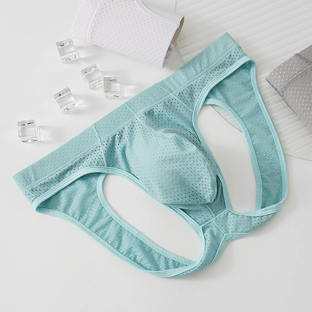 

Men Sexy Mesh Open Butt Underwear For Hot Man Low Waist Panties Breathable U-Convex Gay Sissy Pouch Erotic Hombre Underpants