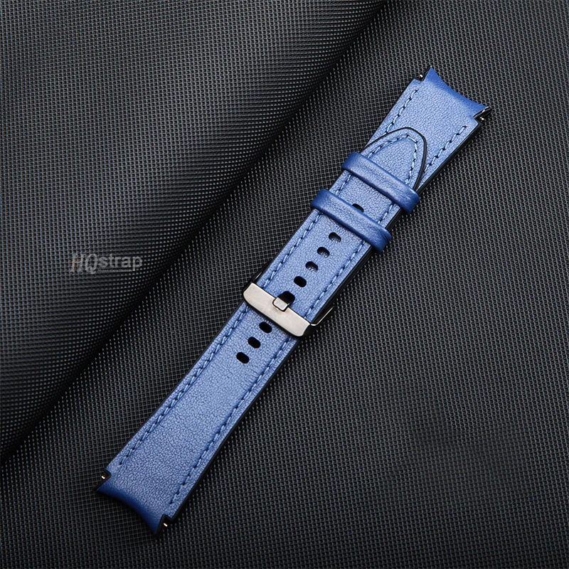 Silicone Leather watch strap for Samsung Galaxy Watch 6 5 4 Classic 42mm 46mm 43mm 47mm for Samsung Watch 5 4 6 40mm 44mm band