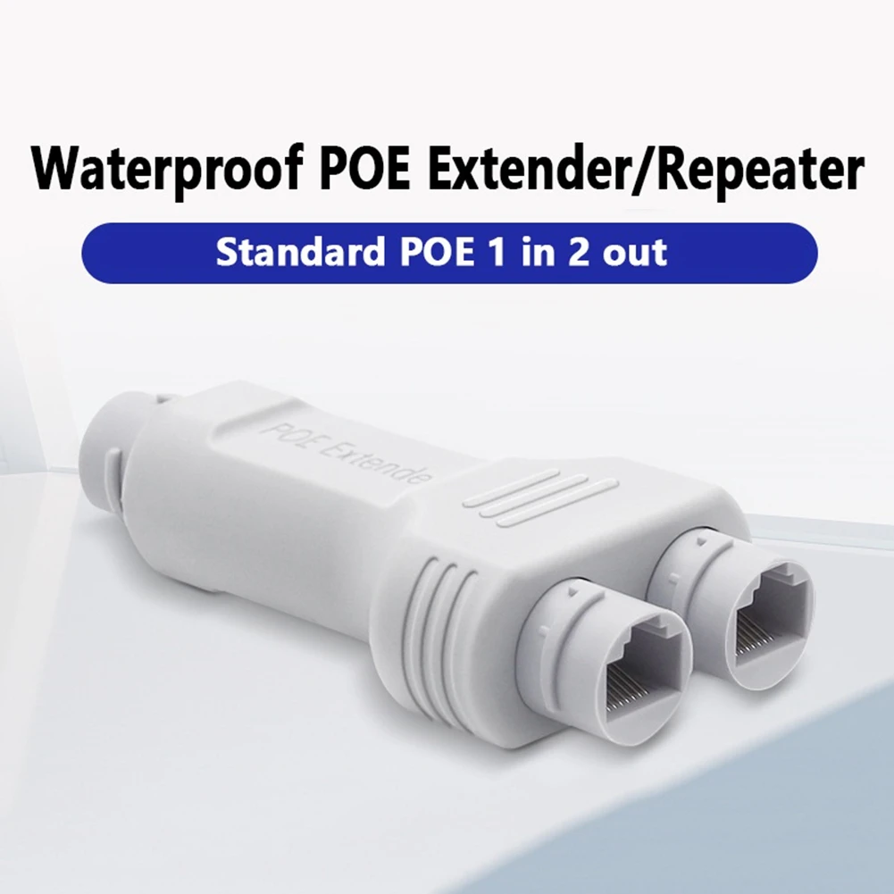 2 Port 1 In 2 Out POE Extender POE Extender 10/100Mbps Outdoor 30W High Power Plug&Play For Poe Switch NVR IP Camera AP