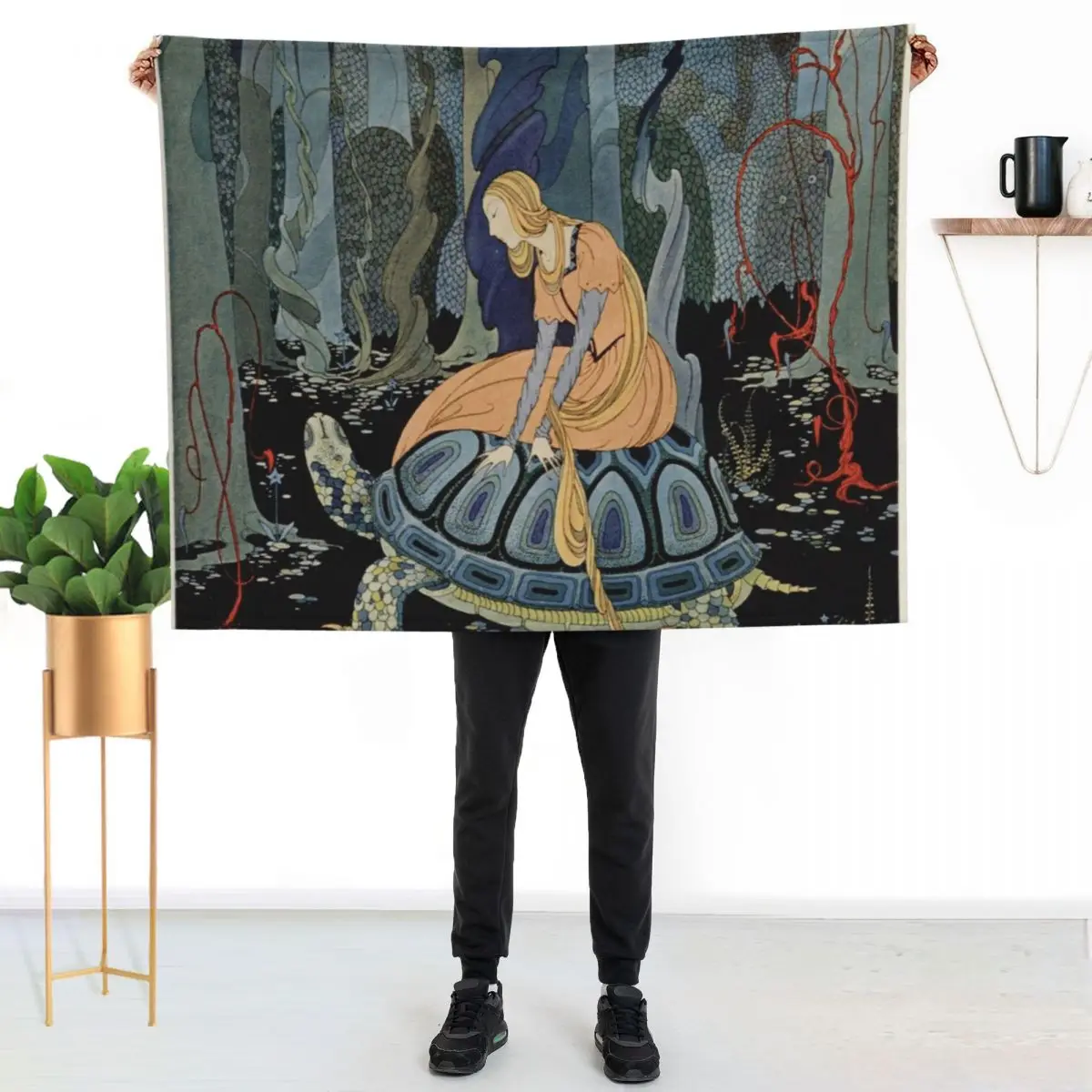 Virginia Frances Sterrett - Passing through the forest Throw Blanket Retros christmas gifts Comforter Luxury Thicken Blankets