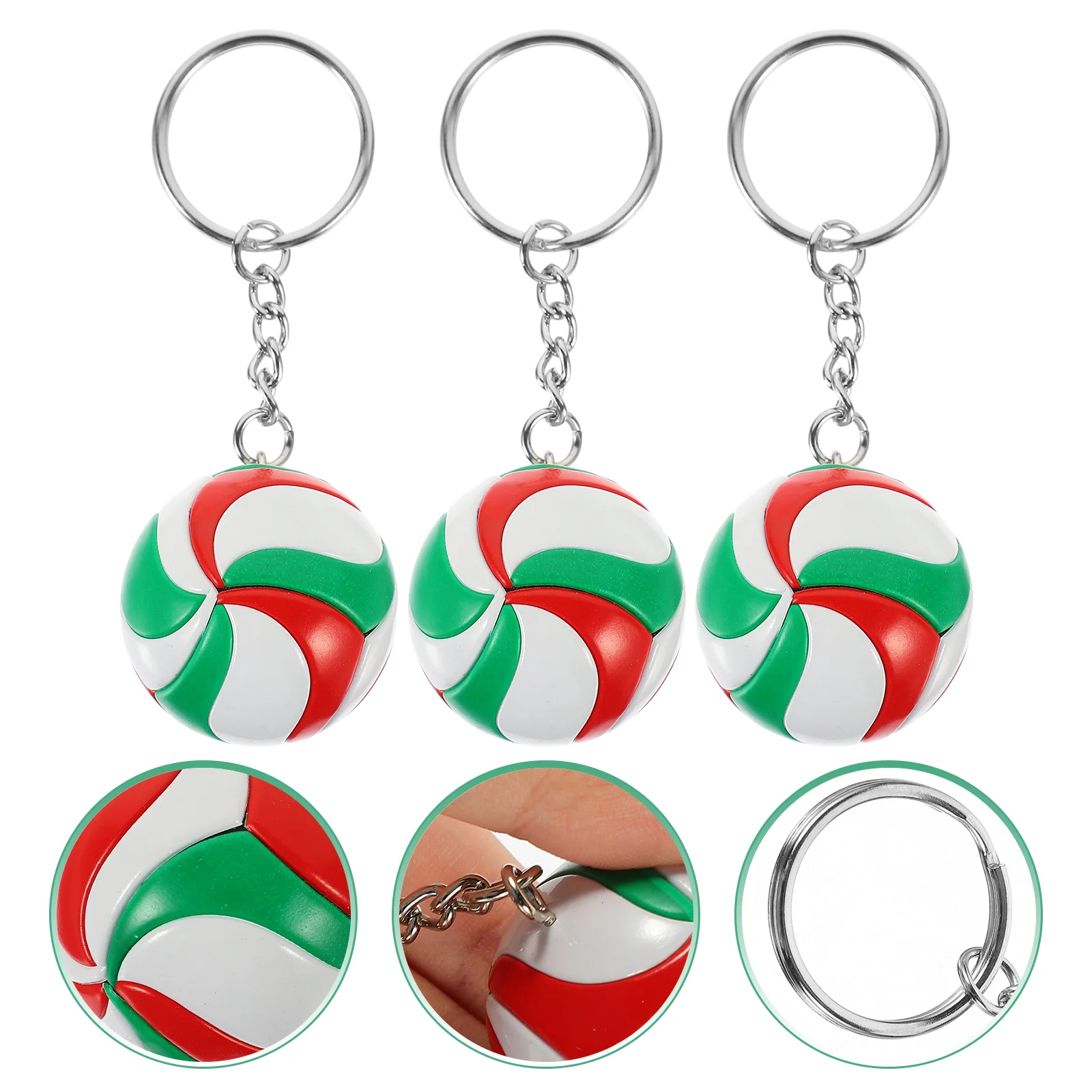 

3 Pcs Keychain Volleyball Model Toy Keychains For Backpacks Mini Stuff Decorative Student