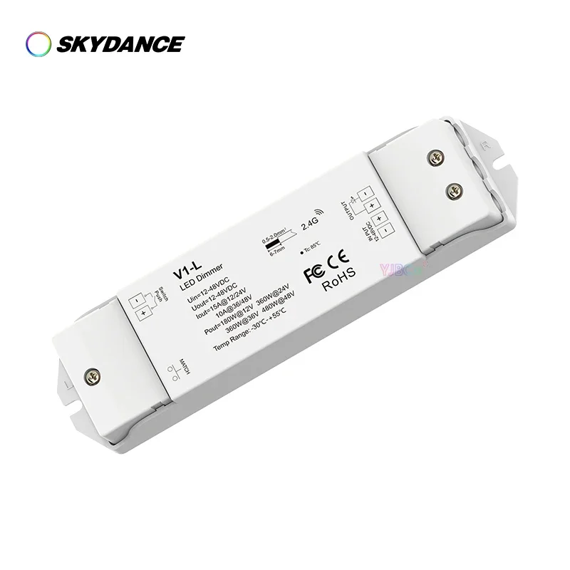 Telecomando RF 2.4G Push Dim Dual Color RGB RGBW RGBCCT Controller per strisce LED monocolore dimmer continuo dimmer 12V-48V 24V