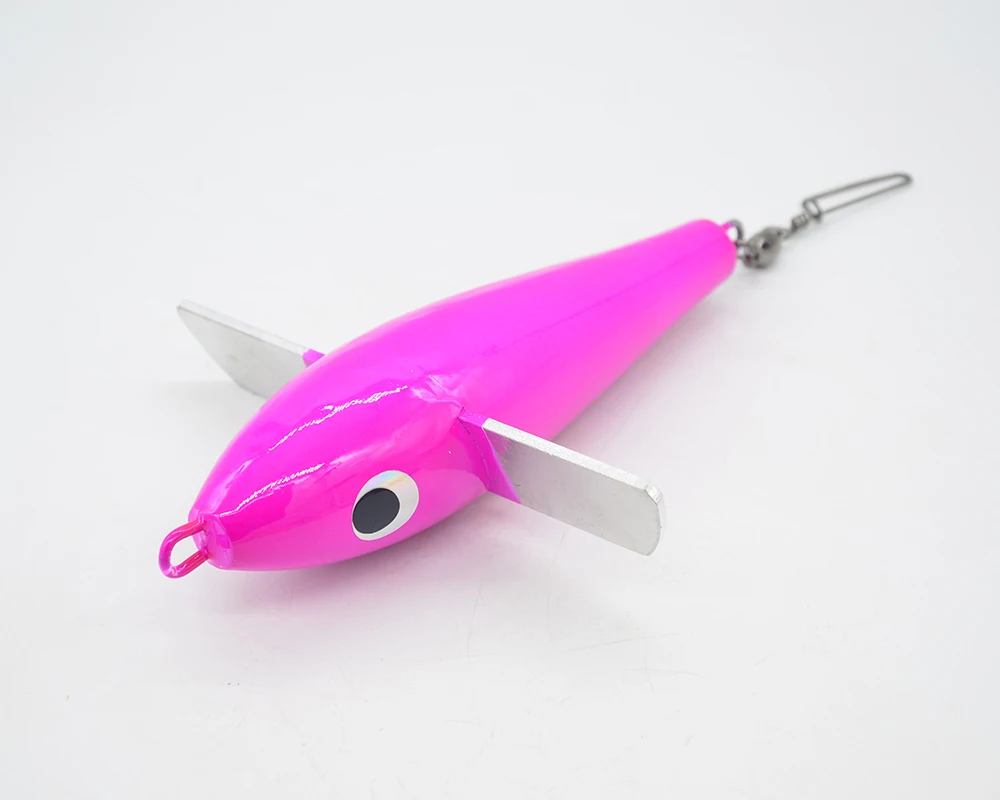 SXY FISHING Popper Trolling Lure Wood fish Laser film bait Big gema Lure Fishing Lure Pink little plane PA1S 4.5OZ 130g