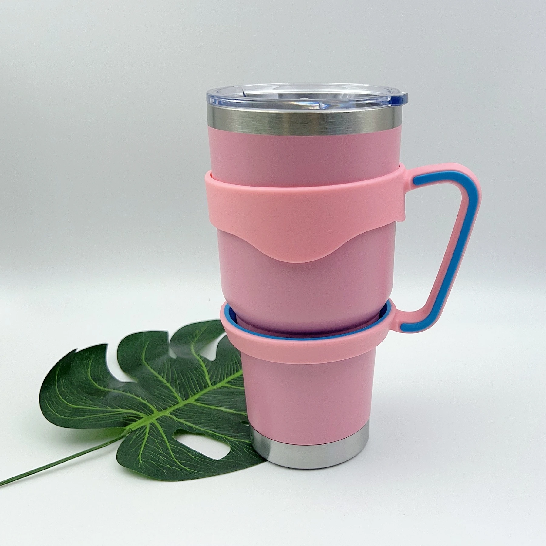 1-Pack 30oz Plastic Handle, Stylish and Practical Flat Cup Handle Suitable for 30 oz Cups - Fits 30 oz Snowman Flat Cups - Secure Grip, Lightweight, Dishwasher Safe - Perfect for Travel and Outdoor Activities