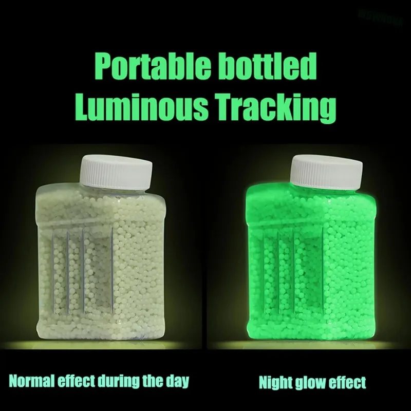 Vendita calda Inodore Luminoso Bagliore nel buio Assorbe Acqua Gel Palla Pistola Blaster Gel Sfere 7-8mm Munizioni Proiettile