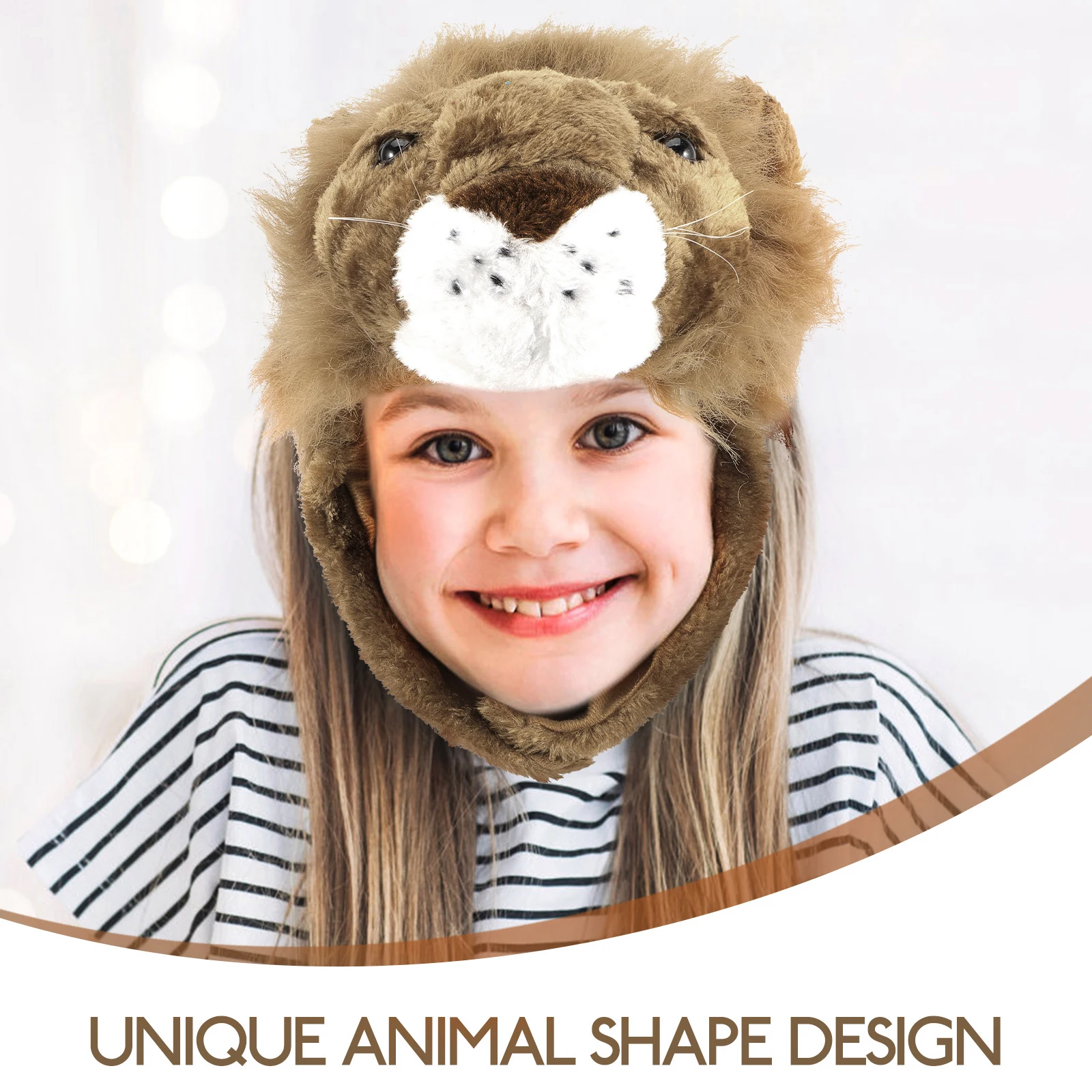 

Funny Hat Lion Style Headdress for Party Costume Dress Up Animal Theme Event Adult Cosplay Accessory Lightweight Comfortable
