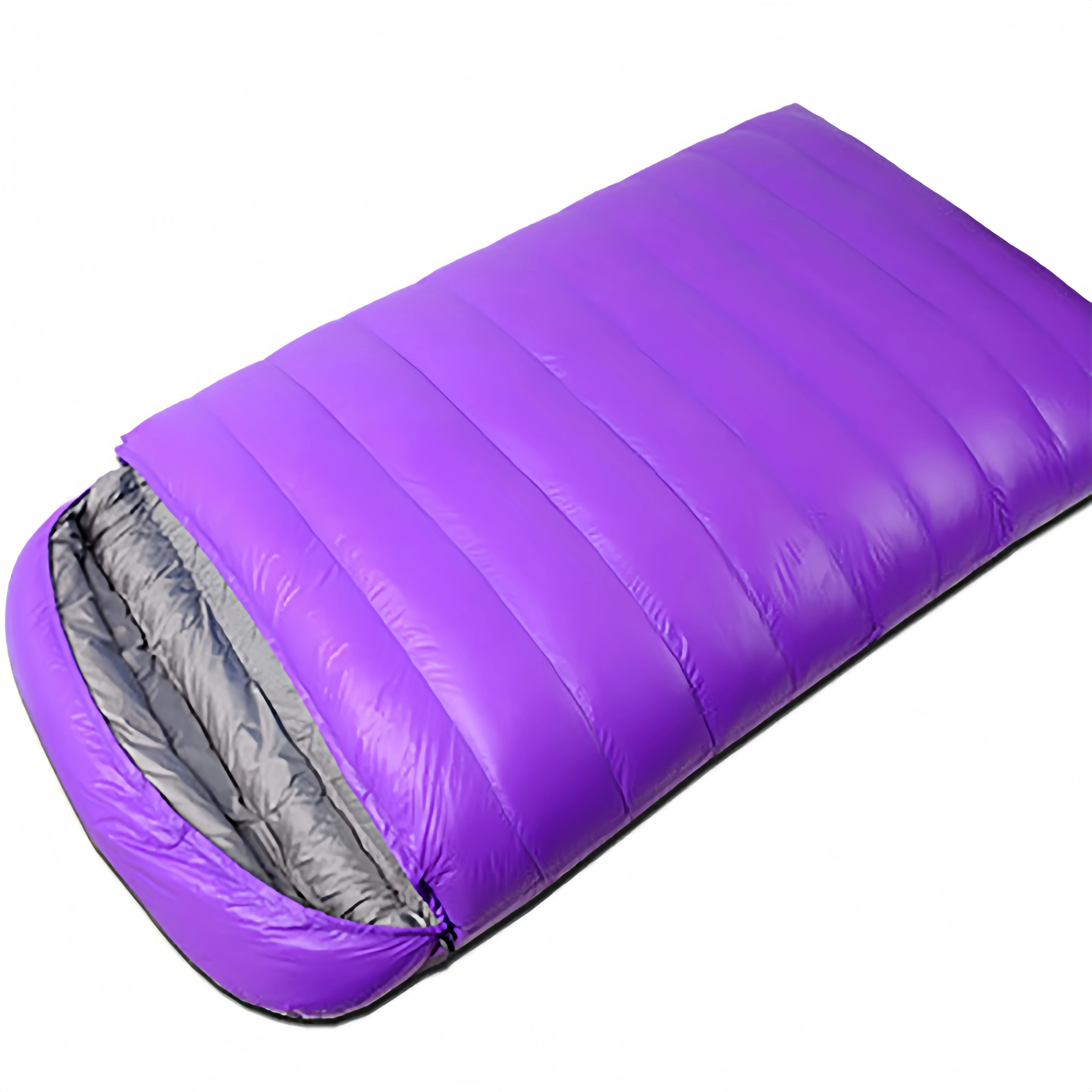 

！@Lightweight Eco-friendly 3-Season Waterproof Quilted Goose Down Sleeping Bag with Zipper for Couples Camping & Outdoor Hiking