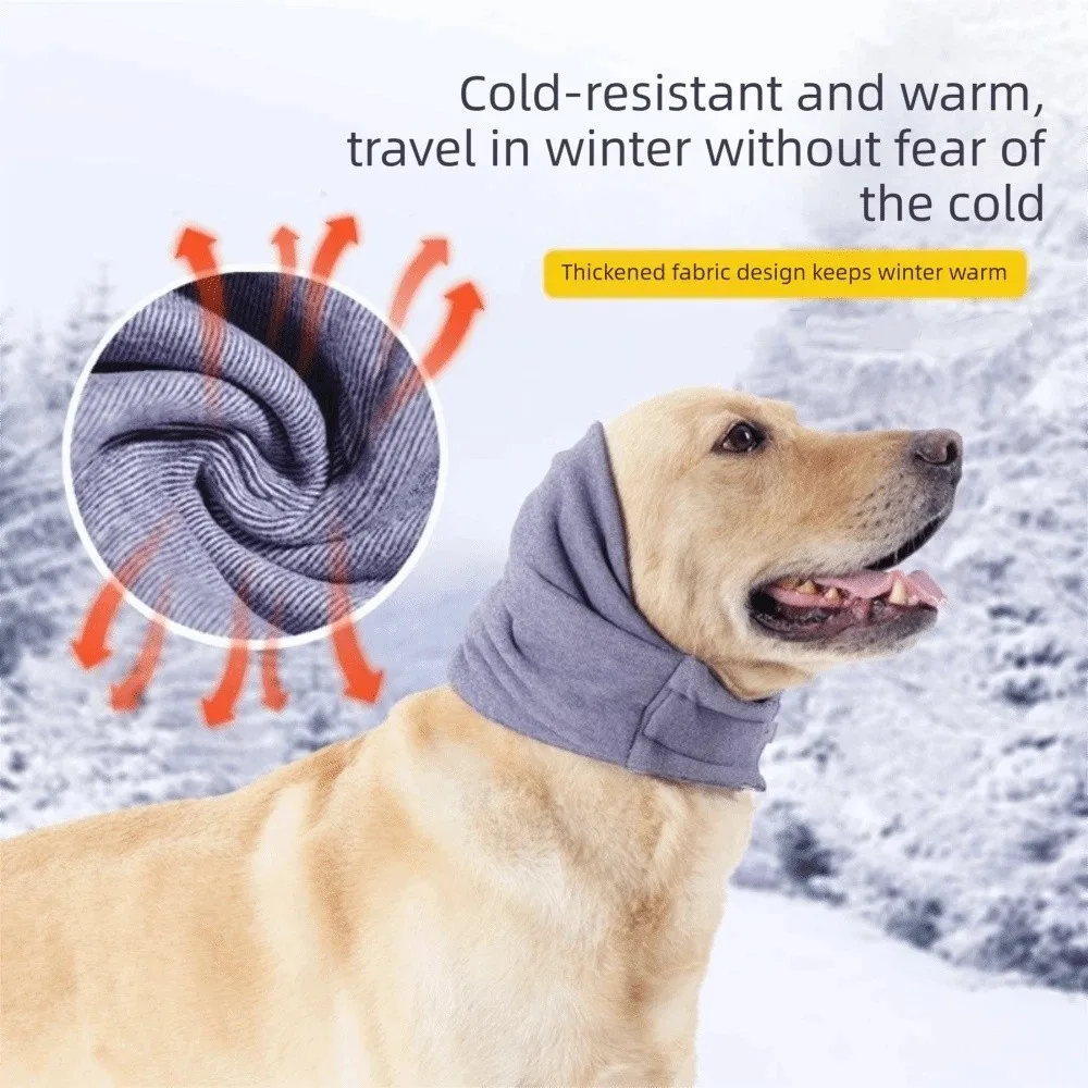 

Noise Reduction Dog Calming Earmuff Anti-fright Elastic Dog Soothing Headgear Soft Keep Warm Pet Headgear Vet Visits