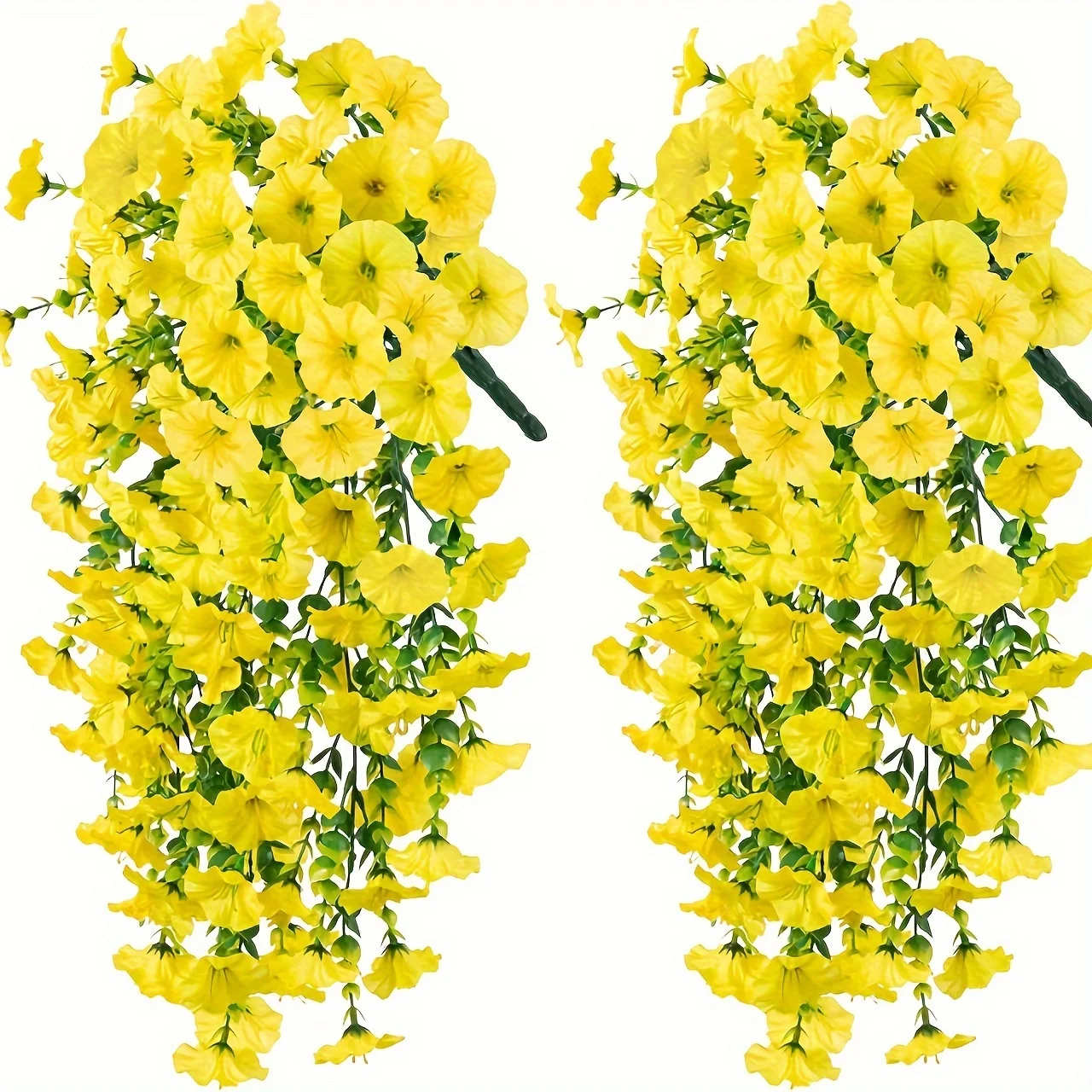 2 stuks UV-bestendig kunstmatige ochtendglorie en eucalyptus hangend decor - perfect voor huis, tuin, bruiloften |   Veelzijdig buiten