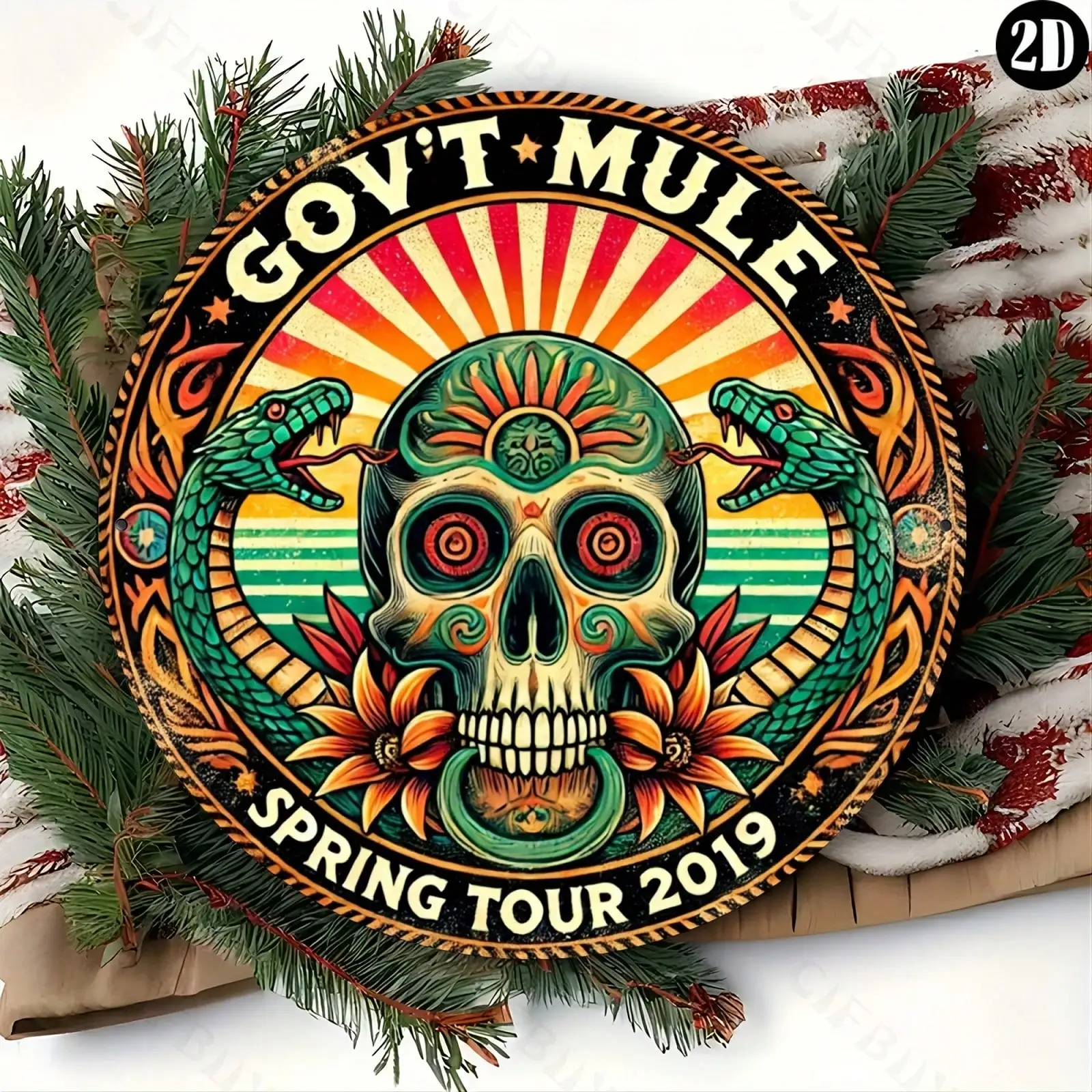 ملصق معدني لفرقة البغل مقاس 8 × 8 بوصة، ديكور منزلي/بار، هدية عيد الميلاد/الهالوين، منحوتة جدارية