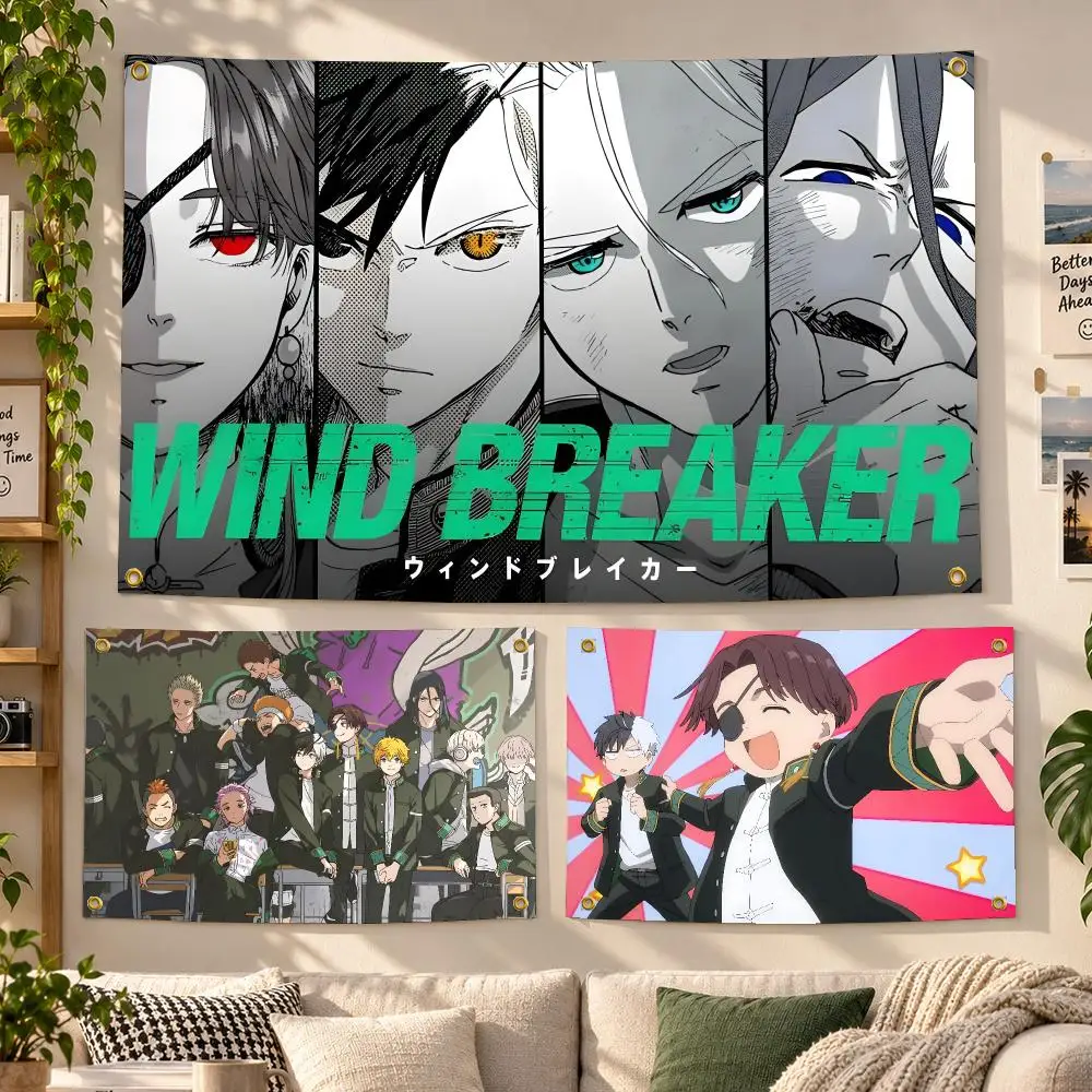 Anime Wind Breaker Delinquent Flags Personalized Banner Flag Room Dorm Camping Picnic Garage Bar Outdoor Wall Decor