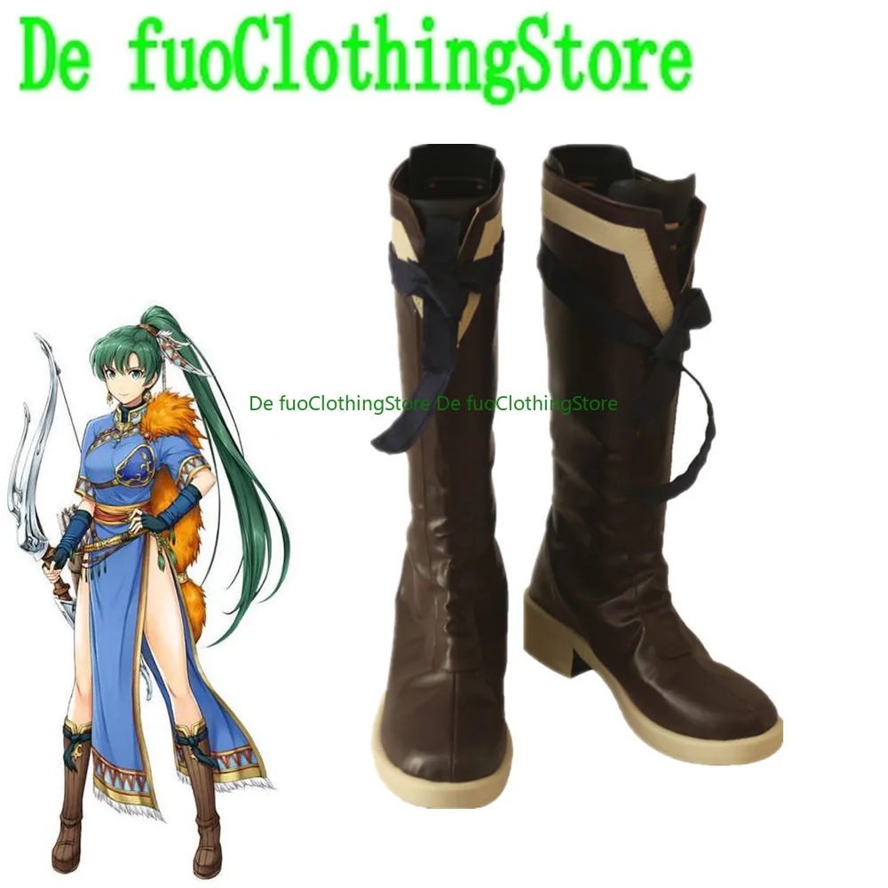 Fire Emblem Blazing Sword Lean Cosplay Shoes Boots Props Game Anime Halloween DefuoClothing Shoes Store DefuoClothing ShoesStore