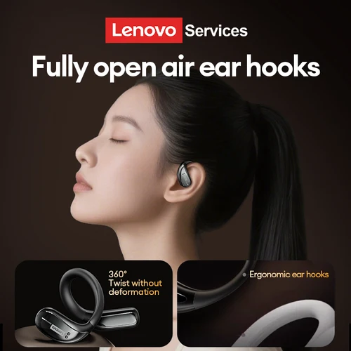 Imagen 2 del producto Lenovo Original LE505 WS auriculares inalámbricos Bluetooth ANC auriculares con reducción de ruido micrófono conducción ósea auriculares colgantes