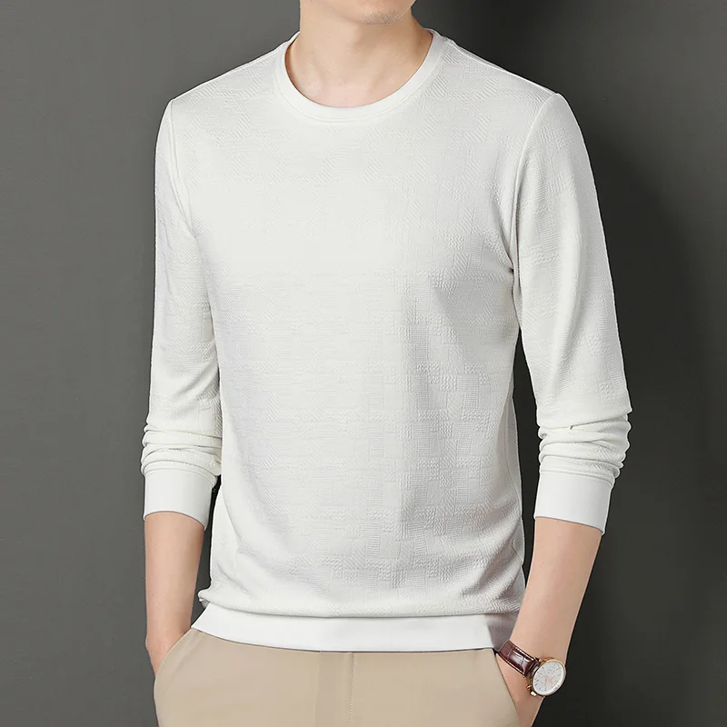 

Preferred Casual Men's Long Sve T-irt Autumn Winter Faion Set Suitable for All Seasons except Summer