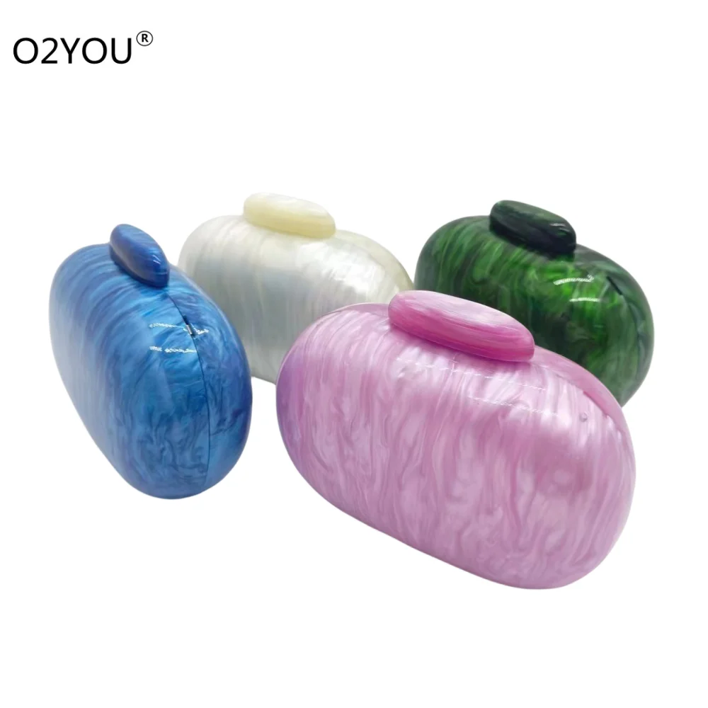 

Small Mini Pearl Many Colors Oval Acrylic Box Evening Clutch Bag Women Luxury Vintage Bridal Handbag Ladies Purse Clutch Wedding