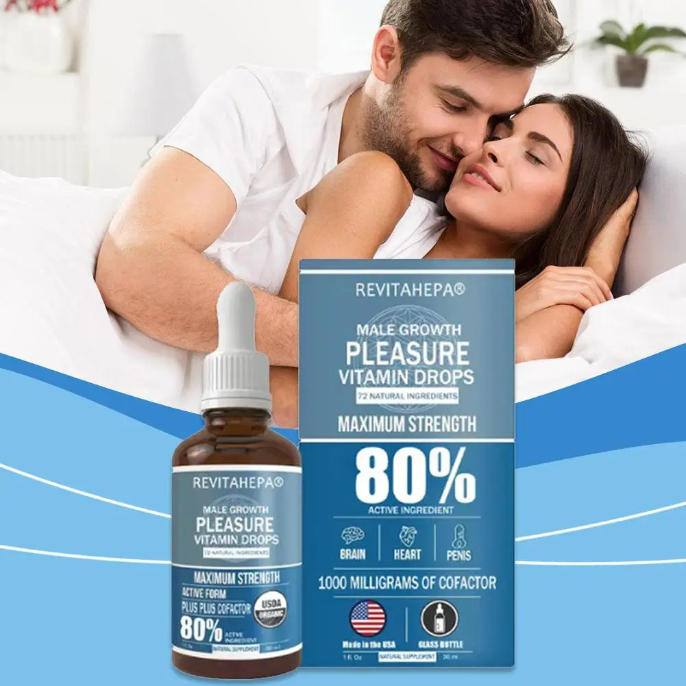 30ml Male Growth Pleasure Vitamin Drops Men Delay Spray Enlargement Growth Liquid Increase Penis Sexual Long Lasting D1r4