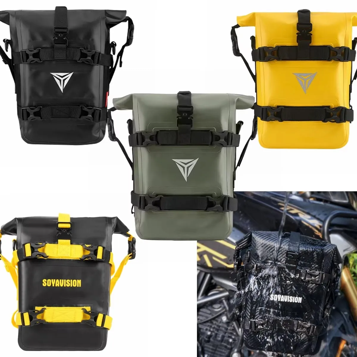 

2 шт., детали для мотоцикла, квадроцикла, сумка-бампер, водонепроницаемая рама, аварийные дуги, набор инструментов, сумка для мотокросса, бак, багажная сумка, боковая дорожная сумка