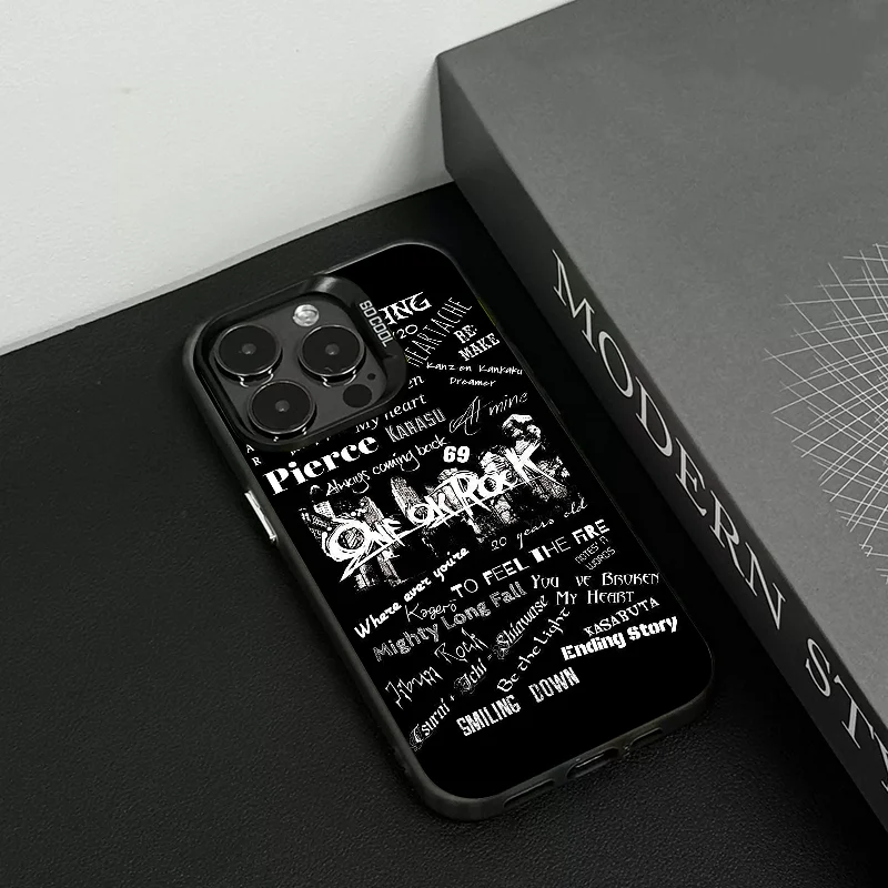 1 قطعة ONE OK ROCK جراب هاتف جراب هاتف IMD اللون فضي شل آيفون 16 15 14 13 12 11 برو ماكس زائد