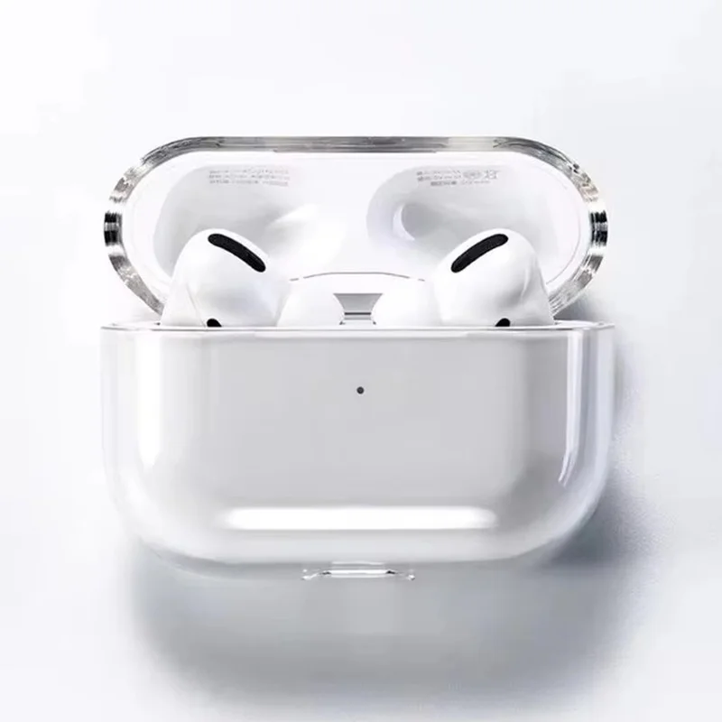 Protective Earphone Case For AirPods 1/2/3/Pro 1/Pro 2 Transparent TPU Cover With Keychain Clear Headphone Shell Accessories Kit