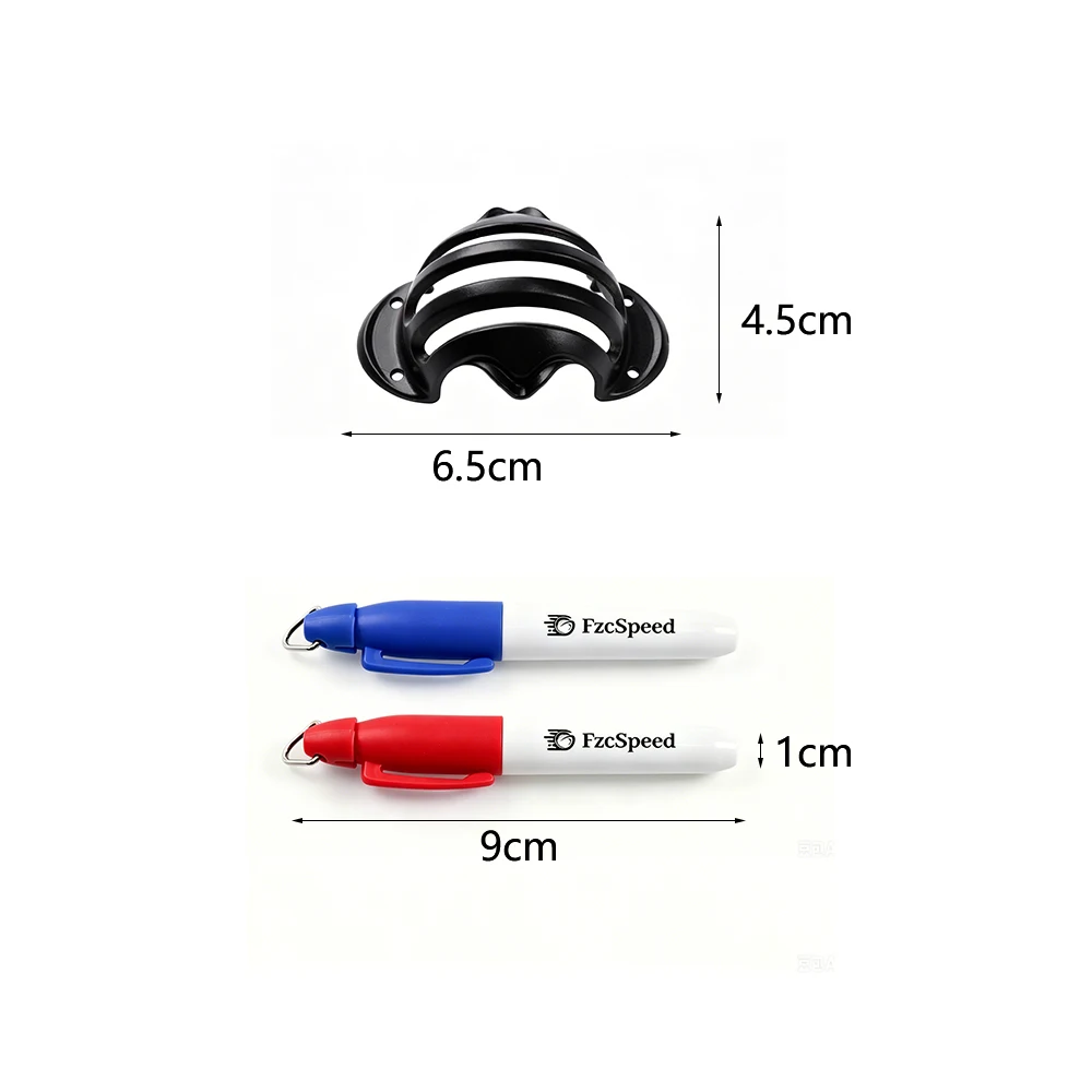 FzcSpeed 1 Set Golfball-Markierer mit 2 Golfball-Markierungsstiften, Zeichen- und Ausrichtungswerkzeug für Herren und Damen – Detail 9