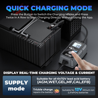 2025 hot sale Portable topdon TB6000 Pro Lead Acid Lithium 12v 24v Automatic Auto 12 v Automotive Vehicle Battery Charger Power