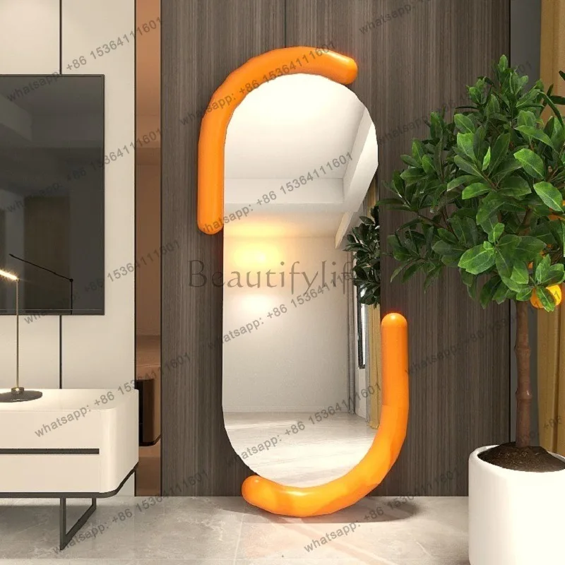 Floor Funky Create Mirror Aesthetic Dressing Girls Full Body Frame Living Room Mirror Wall Design Simple Espelhos Home Products