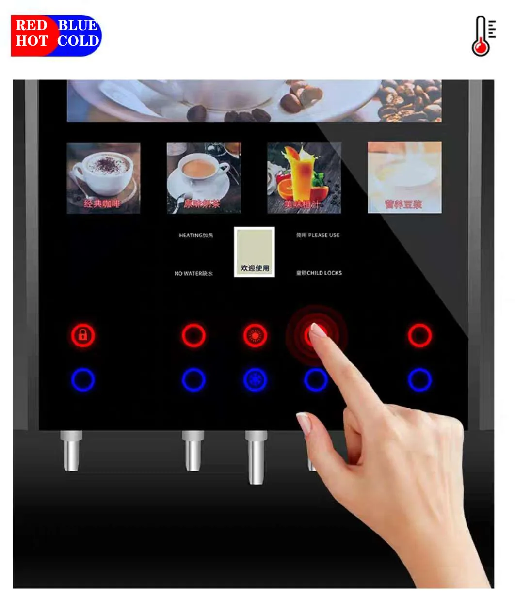 Instant Coffee Machine Commercial Automatic Coffee Drinking Machine Milk Tea Machine Cold And Hot