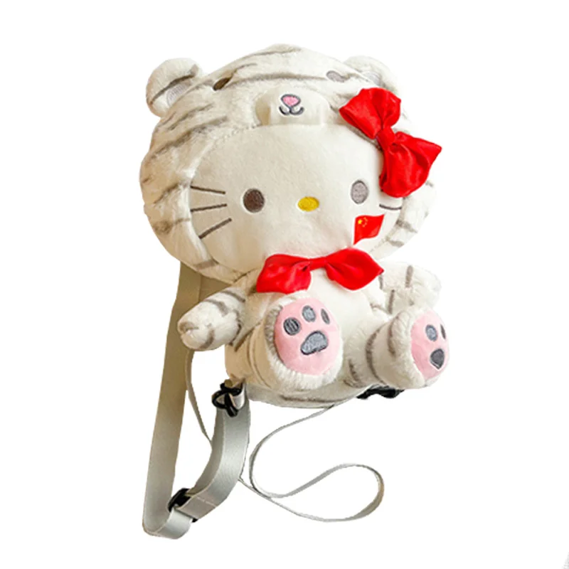 Sanrio Hello Kitty Transformar Mochila, Little Tiger, My Melody Kuromi, Ragdoll dos desenhos animados, Bonecas Plushie, Kawaii Criança Menina Plush Presente