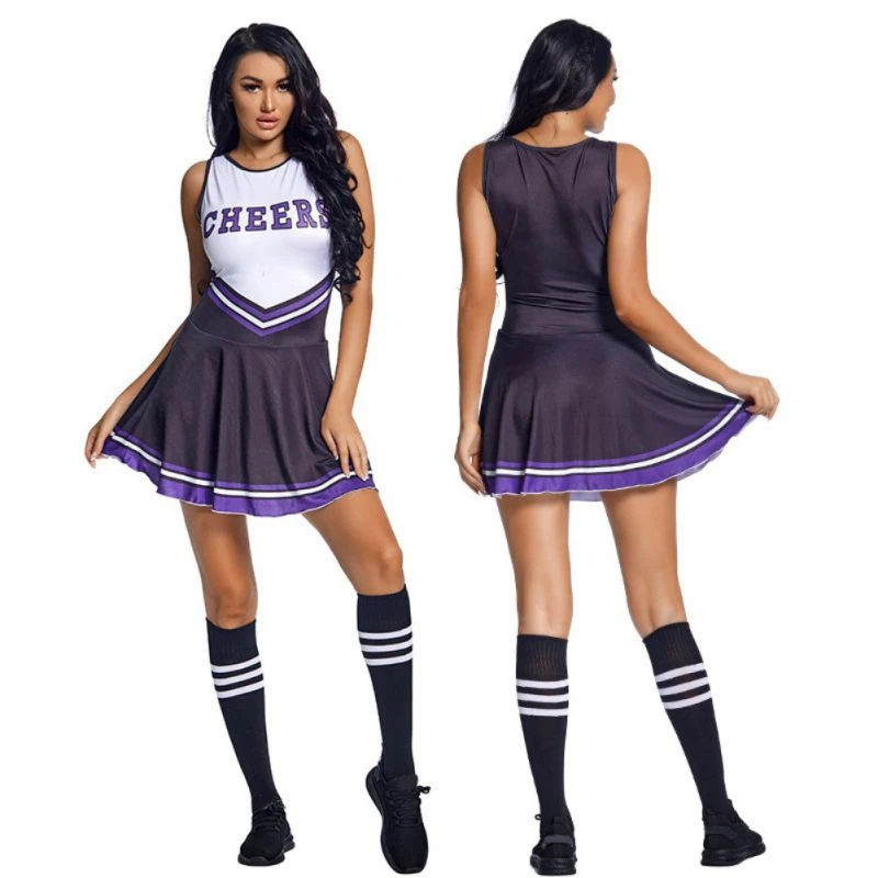 Ladies Cheerleader Costume School Outfits Fancy Skirts Cheer Leader Uniforms Women Uniforms Clothing