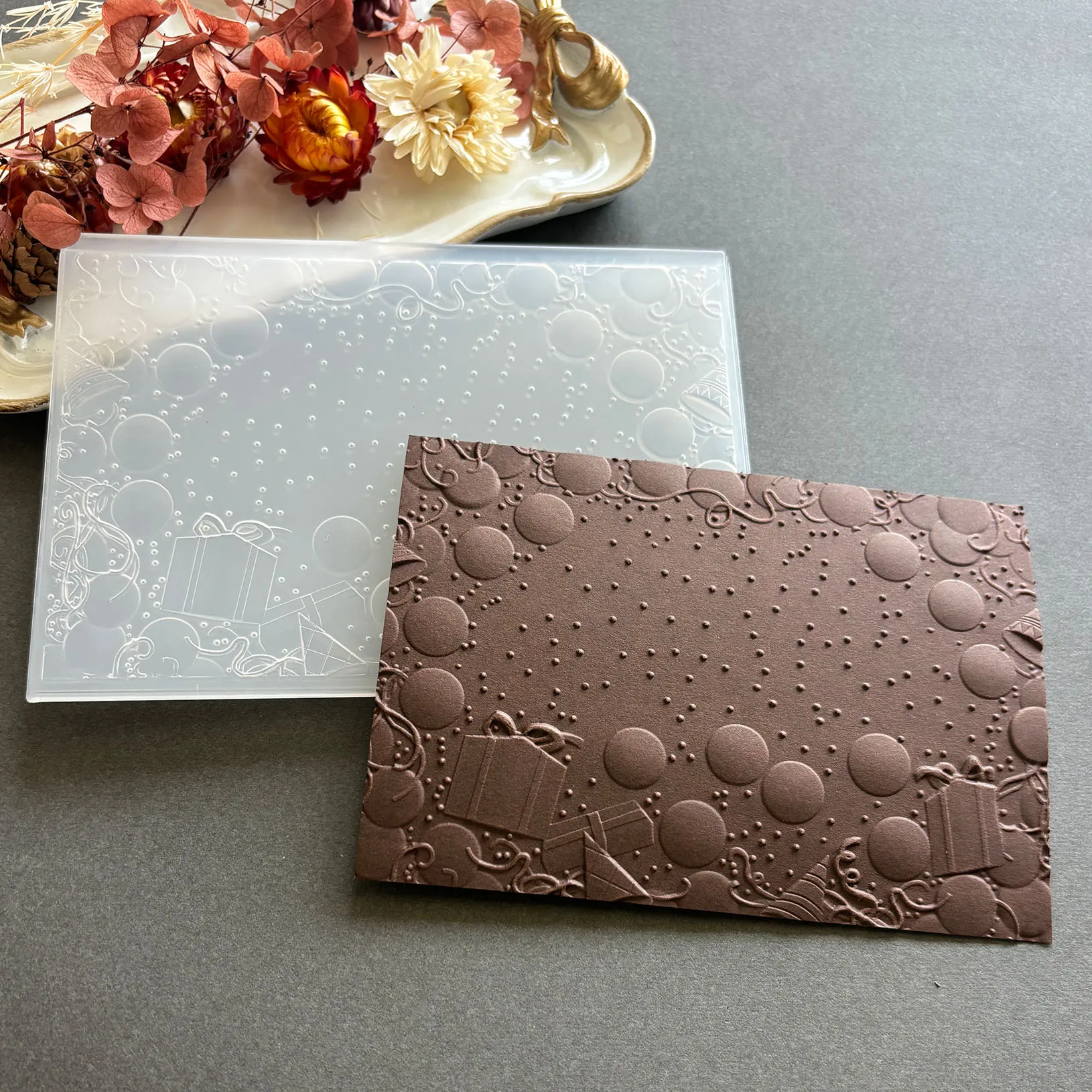 مجلد منقوش ثلاثي الأبعاد، مناسب لصنع سجل القصاصات والبطاقات بنفسك - إطار حالم لتزيين العطلات وديكور حفلات أعياد الميلاد #4